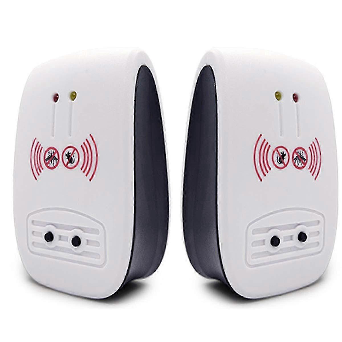 Ultrasonic Pest Repeller 2PCS, Upgraded Electronic Indoor Plug - White
