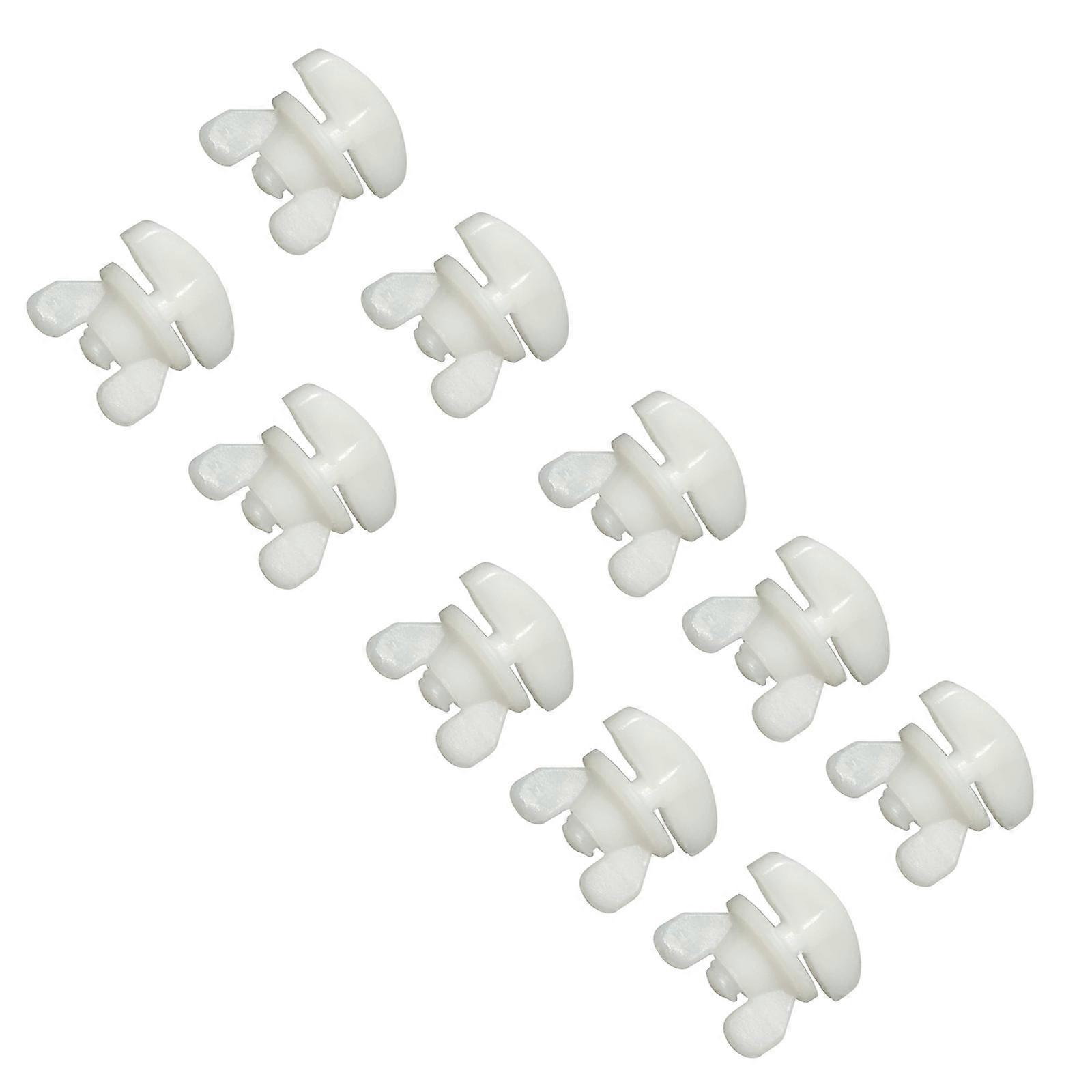 Set of 10 White Plastic Curtain Lock Track Stoppers Easy Installation Drapery Rails Sliding Gliders Curtain Fasteners Multicolor
