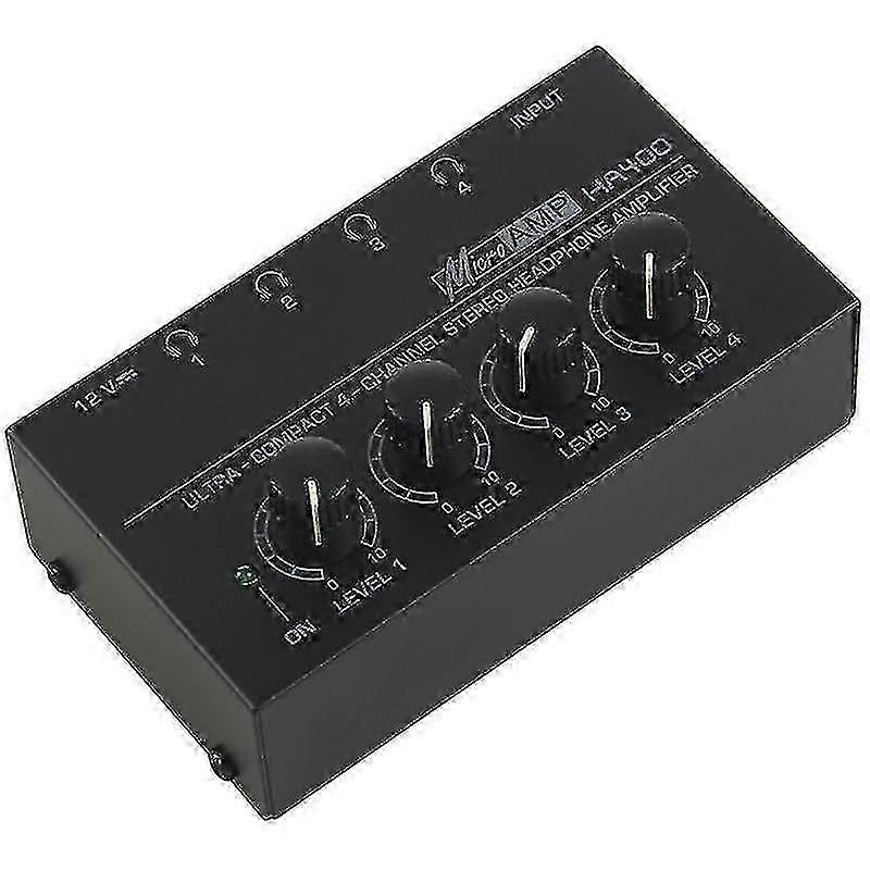 Headphone Amplifiers Ultra Compact 4 Channels Stereo Headphone Amplifier With Power Adapter