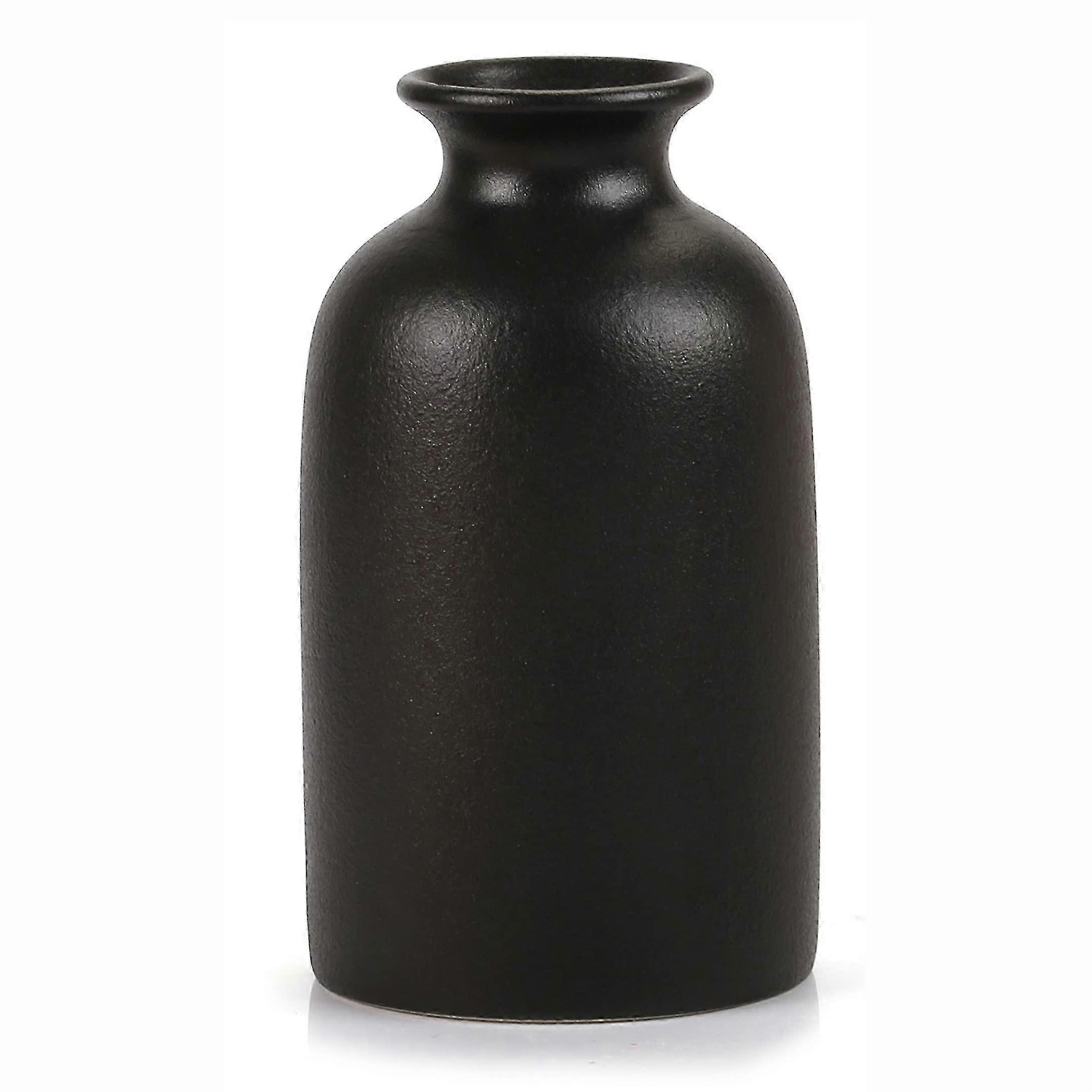 Black Small Vase for Table Shelf Decoration Small Size