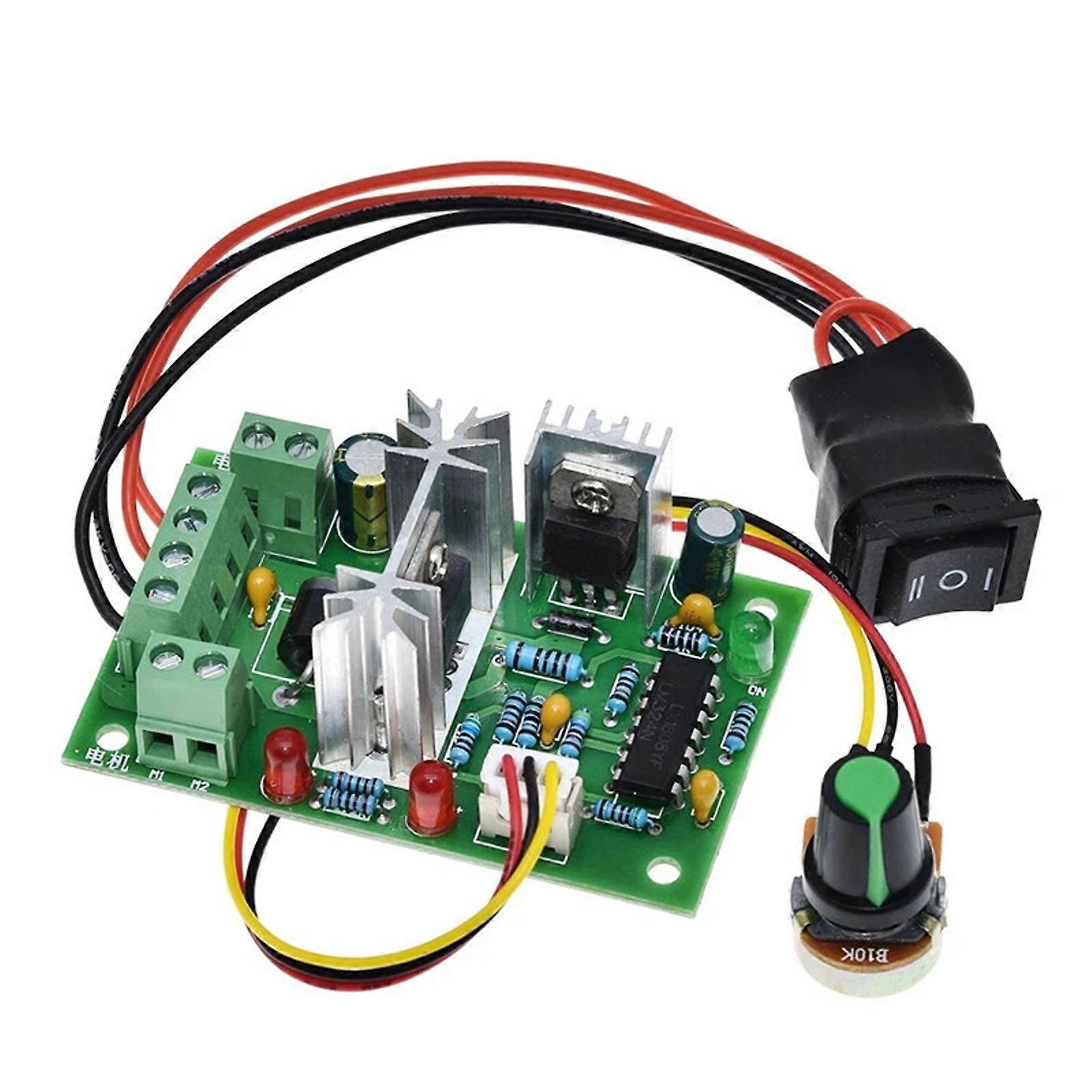 120W Direct Motor Speed Controller Reversible PWM Variable Speed Regulator 10V 30V Input for Industrial Applications Multicolor