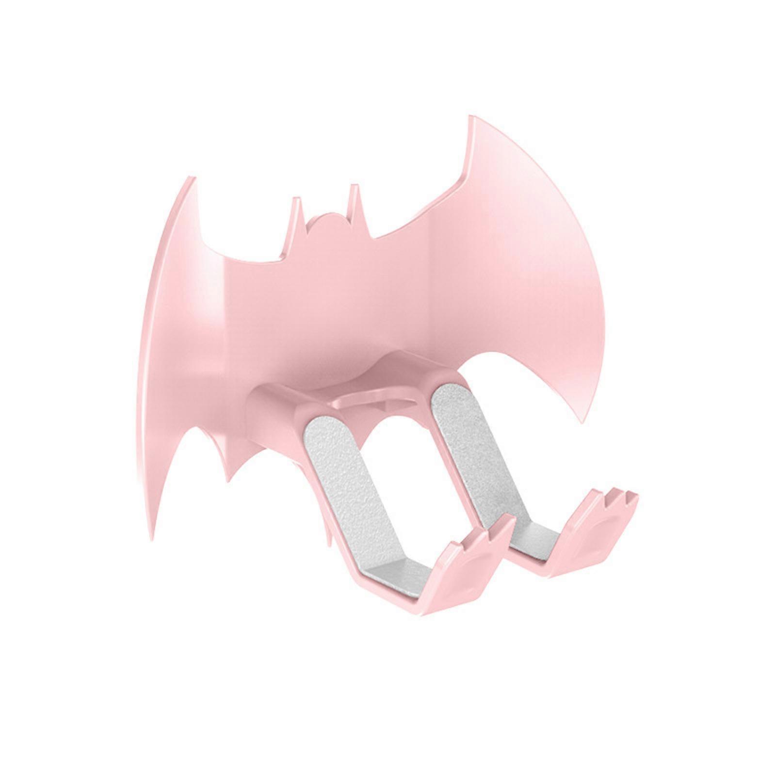 Adhesive Or Screw Mounted Bat Themed Controller For Systems Space Efficient Wall Storage Solution  Pink