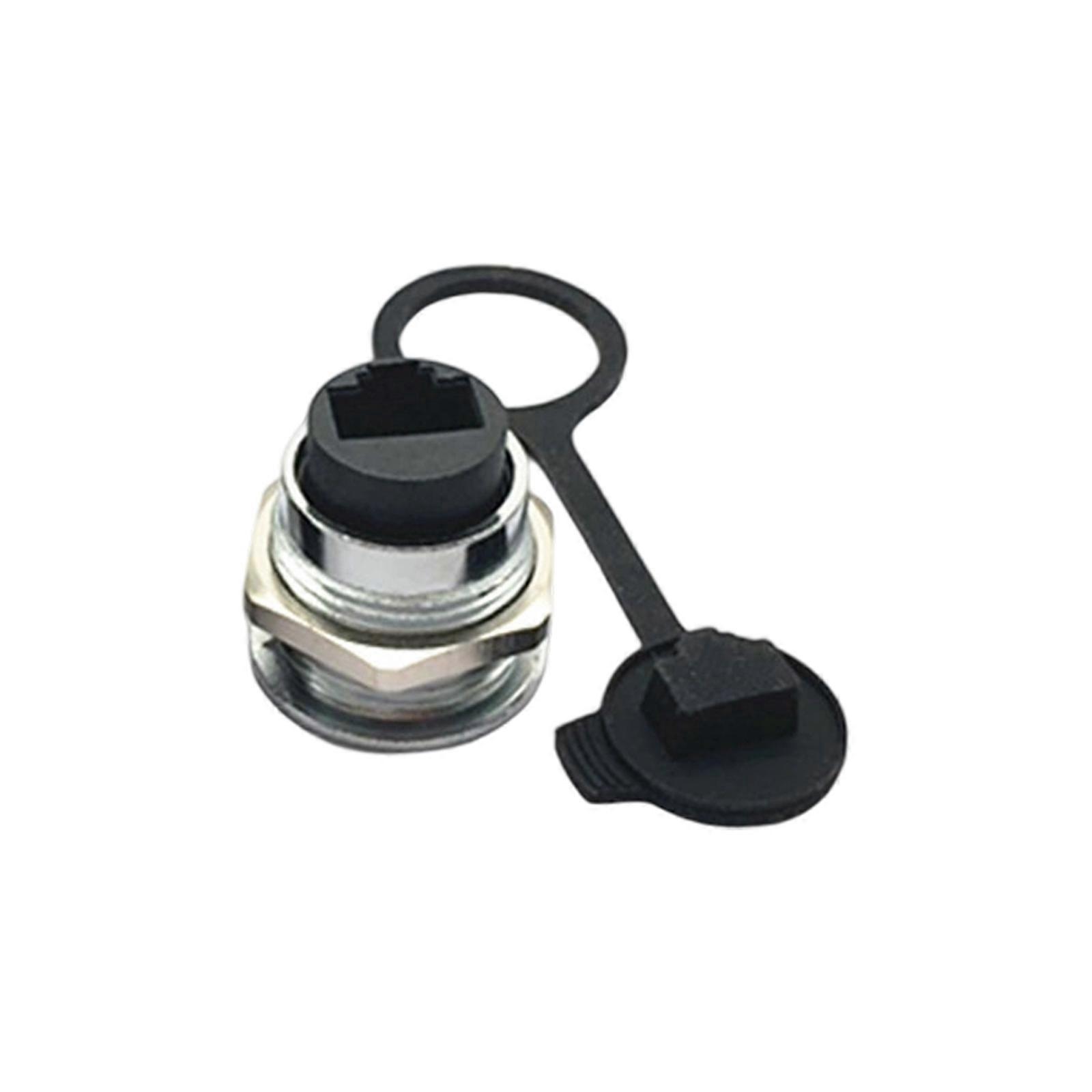 Direct connecting RJ45 8P8C Female Panel Socket With Dustproof Cover Gigabit Ethernet Signal Stability For CCTV Systems  silver