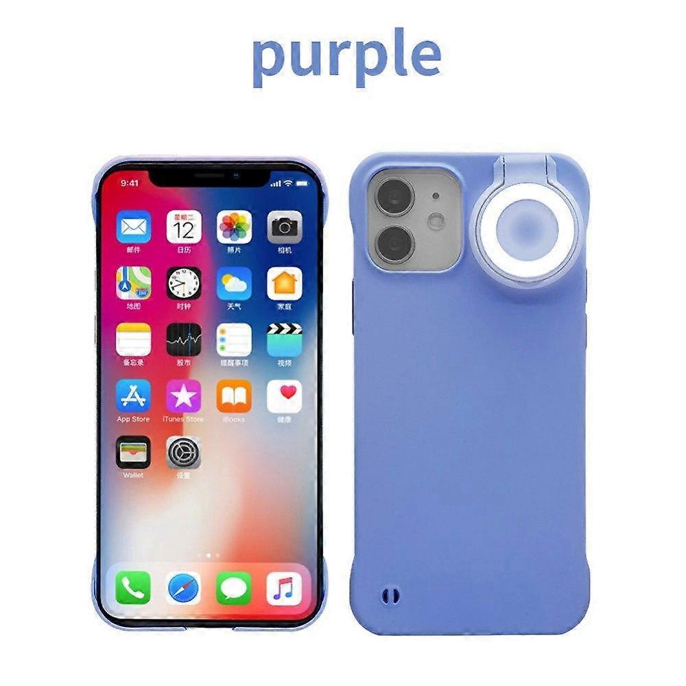 Phone Case with Selfie Ring Light, 3 Light Modes, LED Flashlight Cover for compatible with iPhone 13