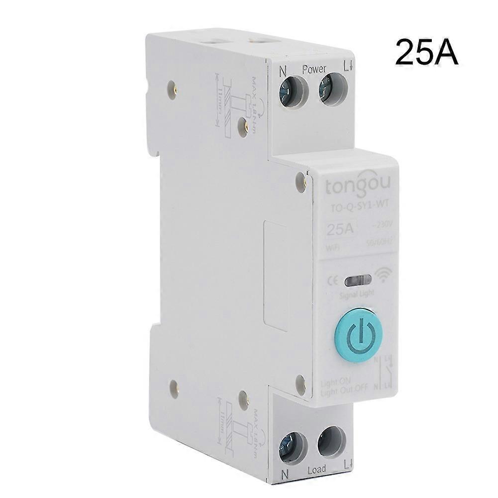 10-63A Tuya Wifi Smart Circuit Breaker 1P Din Rail Home Remote Control Switch