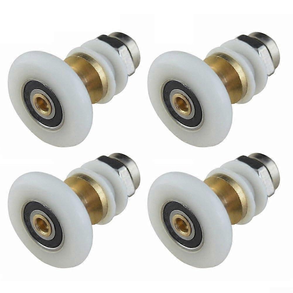 Shower Door Rollers Set of 4 with Adjustable 25mm Wheels for Smooth Sliding Glass Doors
