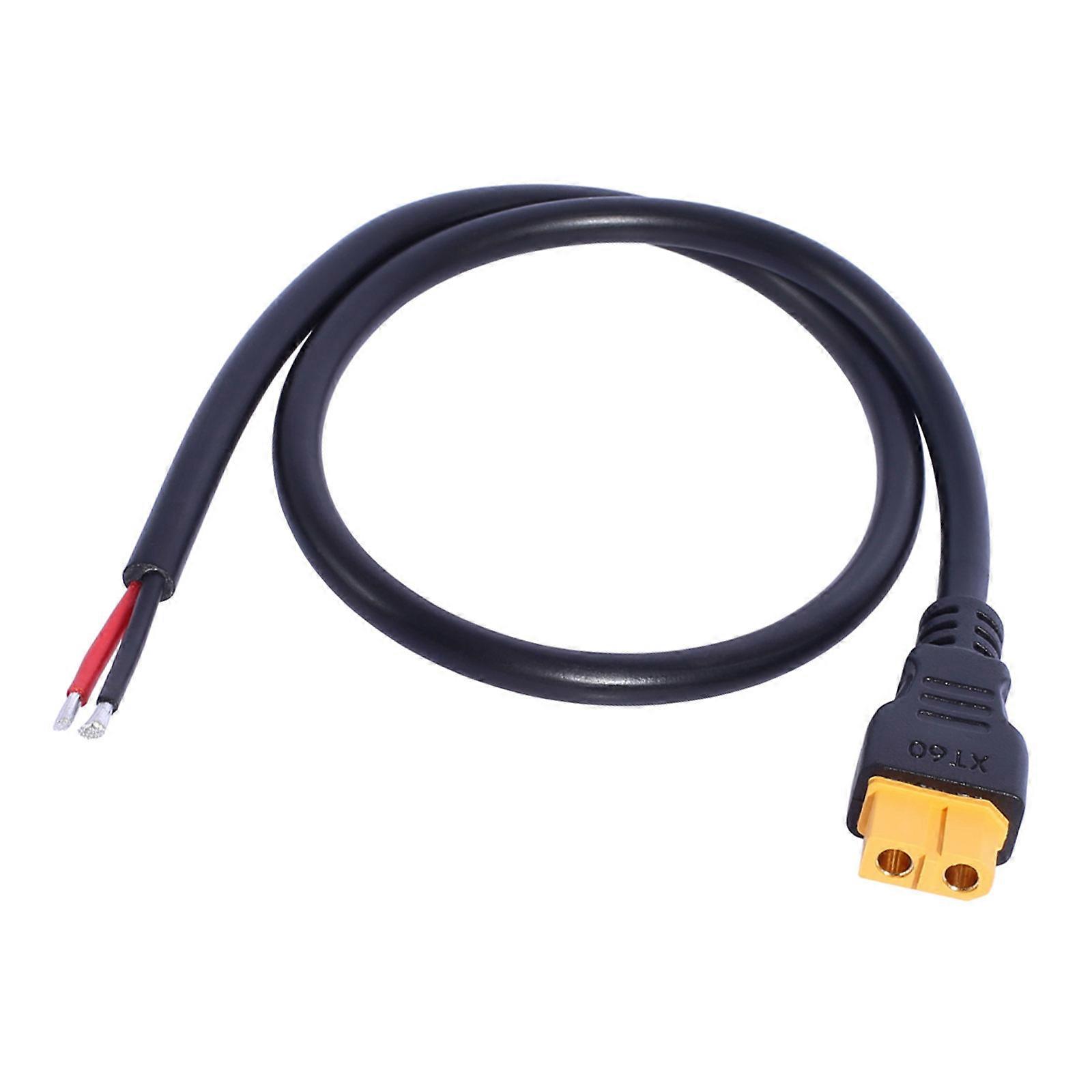 XT60 Female to Open End 2Pin Connection Cord Wire Aircraft Plug Accessories for UAV and Plane 14AWG 19.69in Length Multicolor