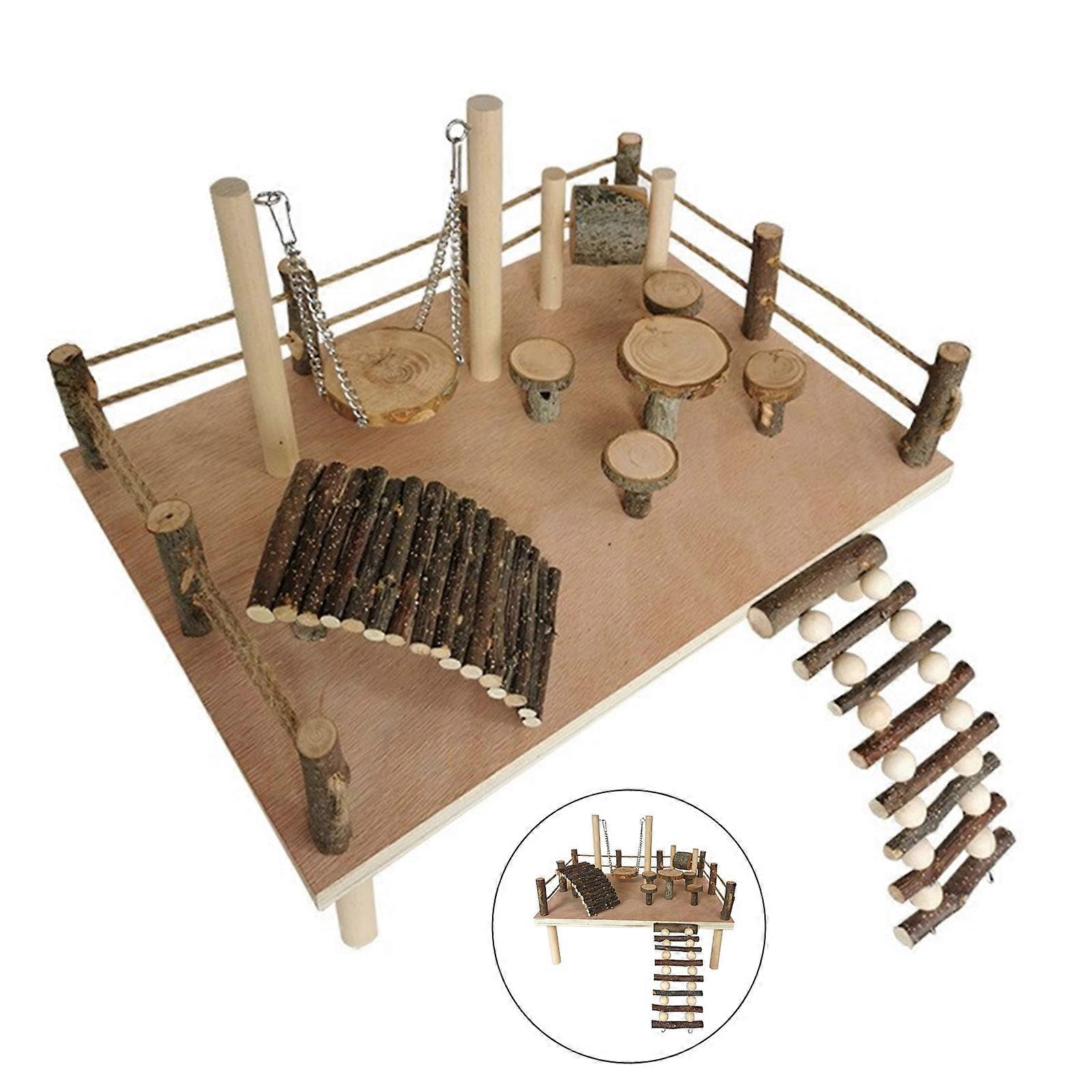 Hamster Ladder Toy Providing Safe and Exciting Space for Hamster to Climb Swing and Explore for Hamster Sugar Gliders Multicolor