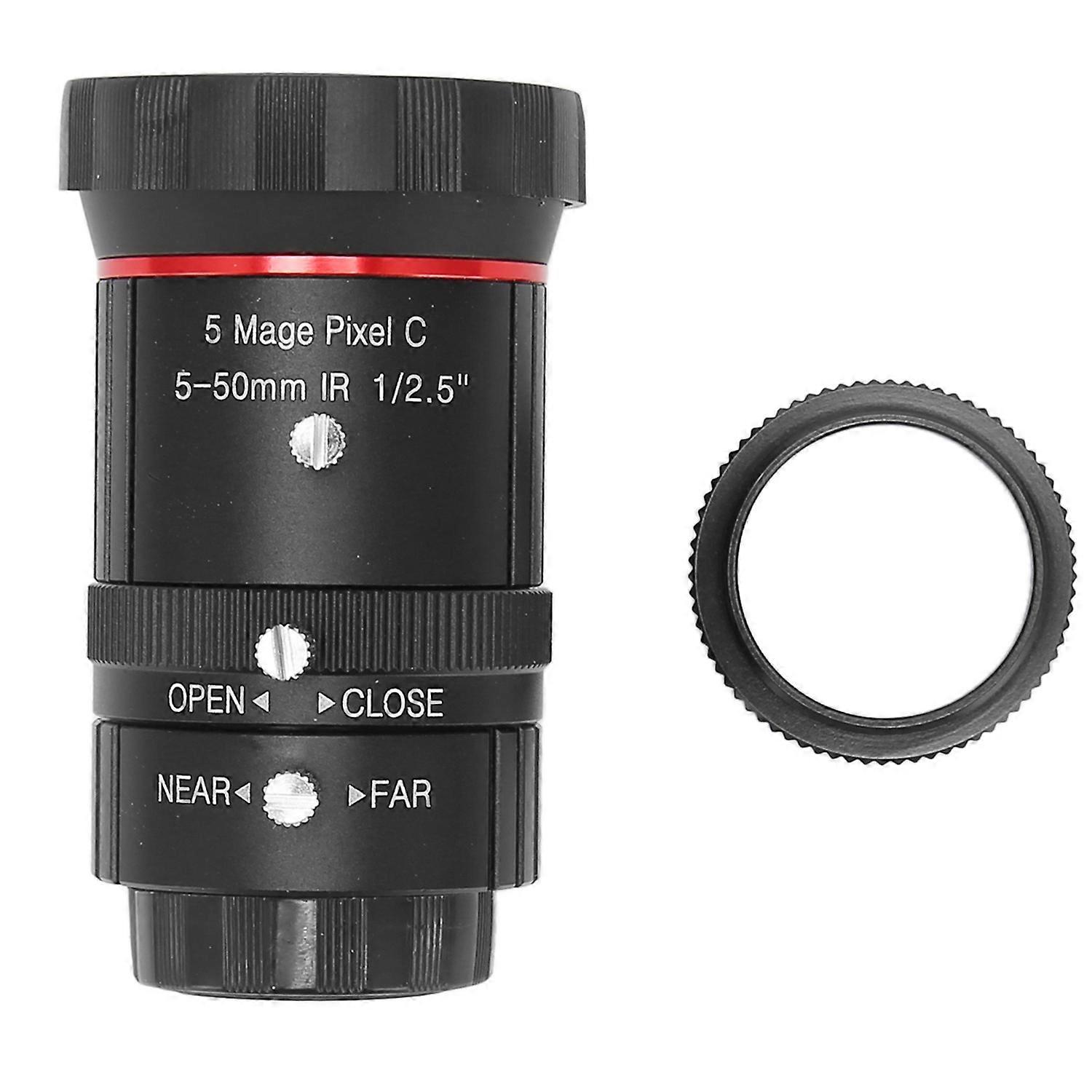 Camera Zoom Lens 5‑50mm 5MP Focal Length C Mount Manual Aperture High Definition for Industrial Came