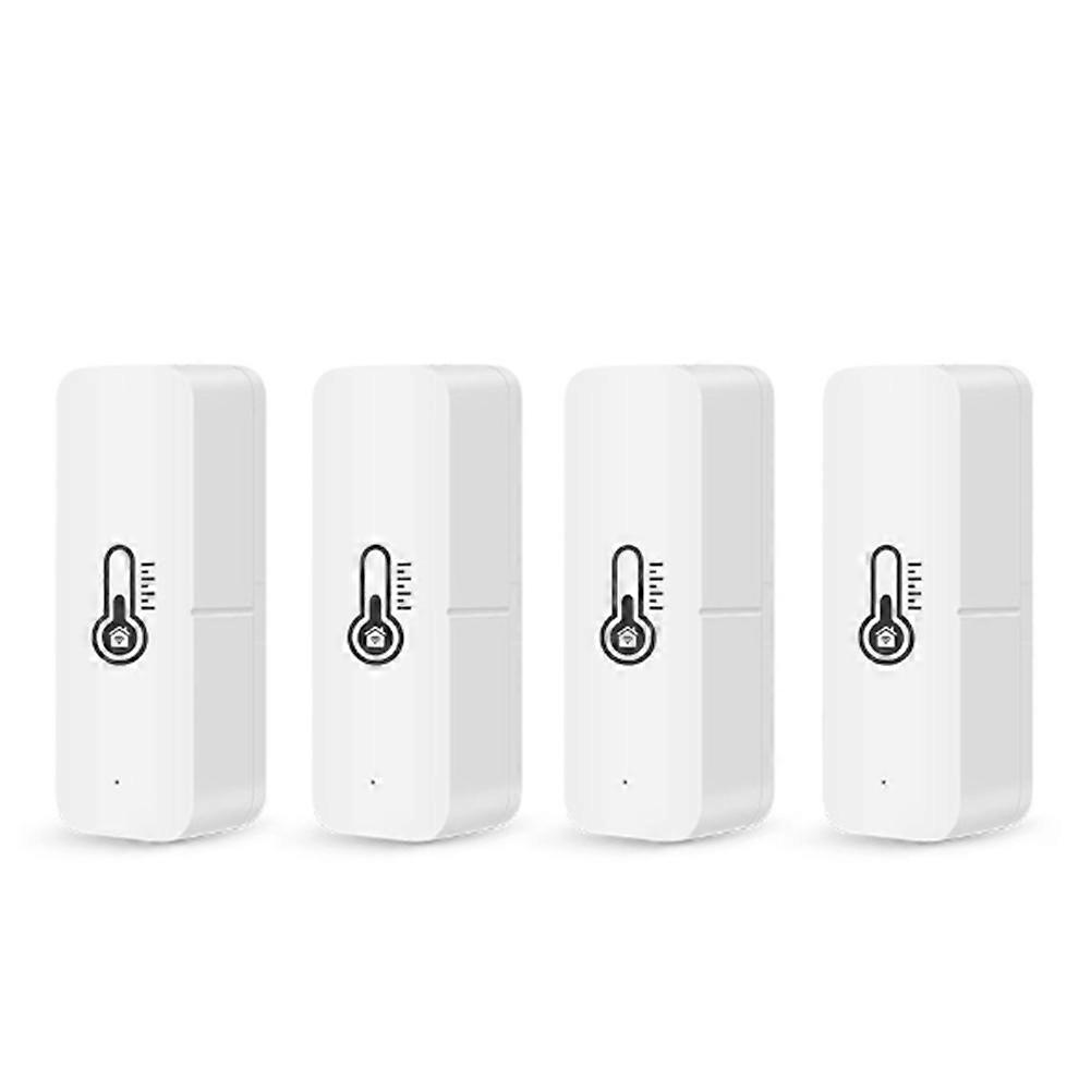 4Pcs Tuya WiFi Smart Temperature Humidity Sensor Indoor Humidity Sensor APP Monitoring for Alexa Google Home Assistant