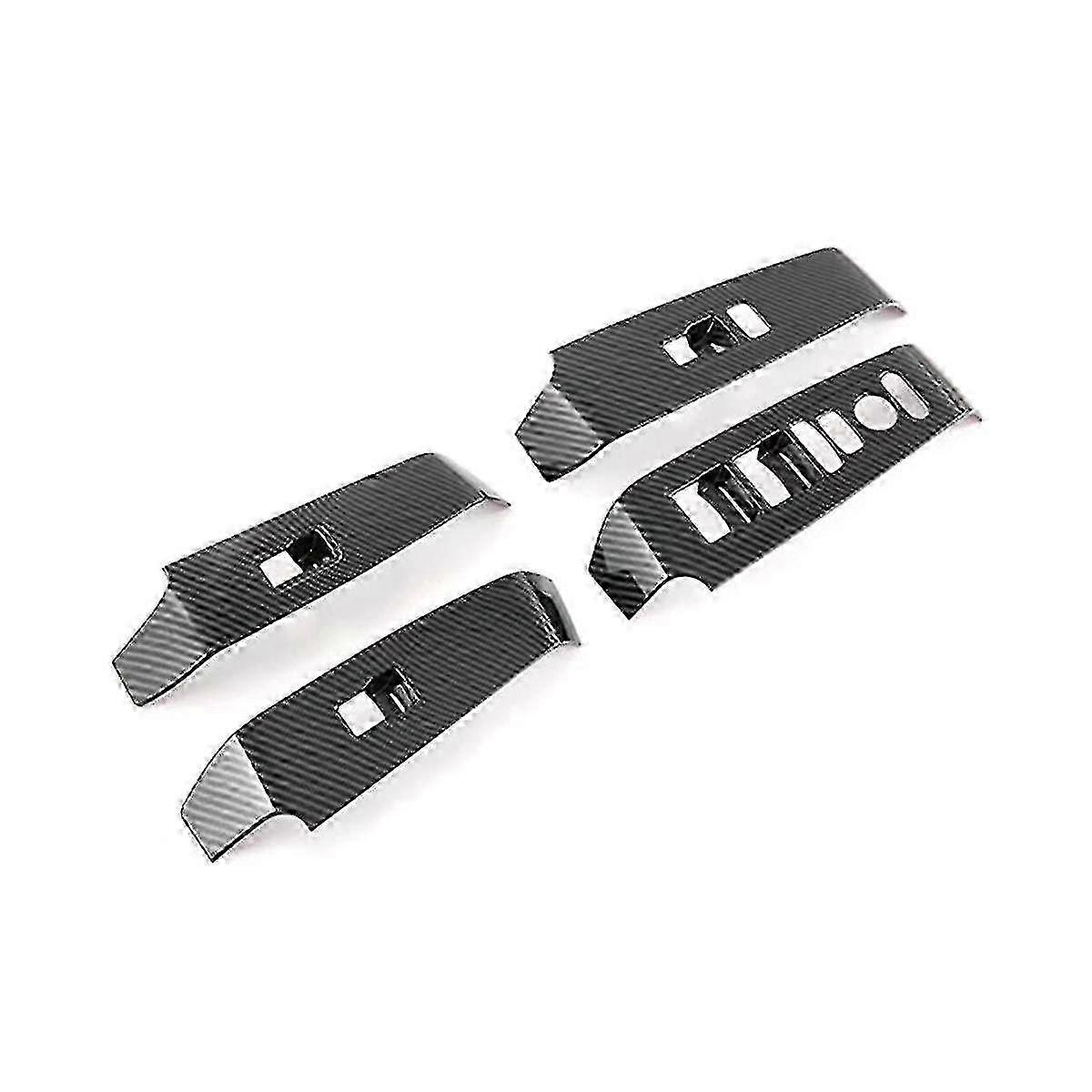 غطاء مفتاح زر رفع زجاجي من ألياف الكربون وملصق لوحة مسند ذراع الباب لعام 2021-2022 طرازات الجيل الحادي عشر - ملحق مناسب مخصص