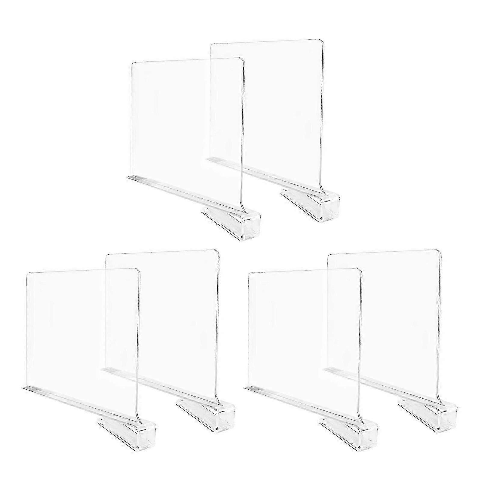 Transparent Shelf Dividers Acrylic Organizer Storage Clothes Partition Bookcases Clapboard/Separators for Wardrobe