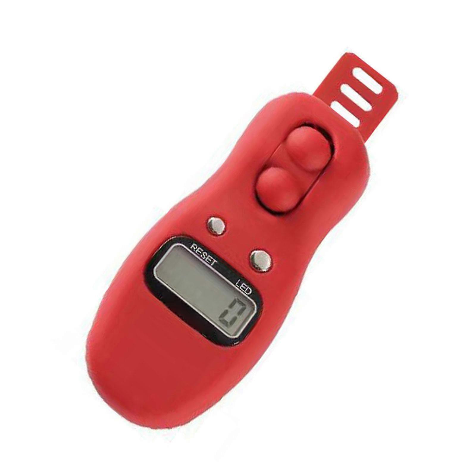 Large Screen Display Electronic Digital Tally Finger Counter Prayer Relaxation Tool Counters Gifts Decompression Device  Red