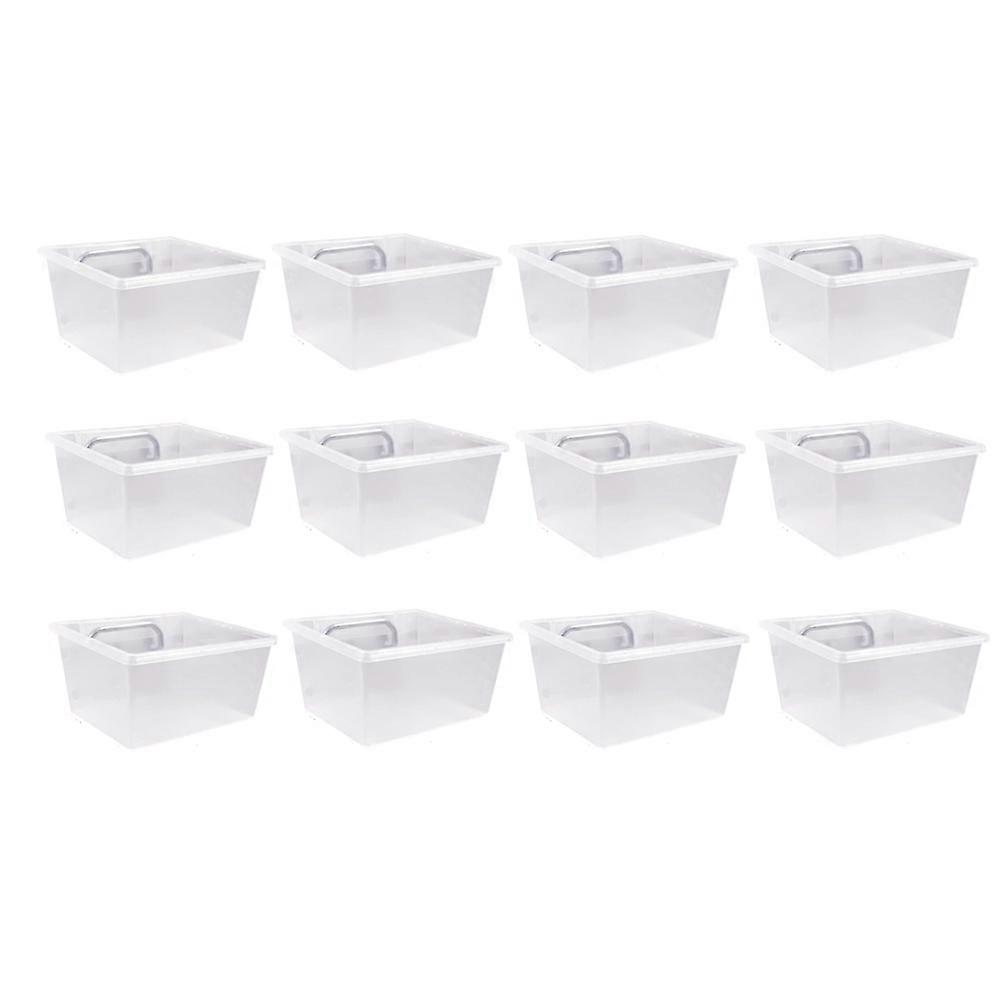 12 Pieces Pegboard Plastic Bins Kit - Pegboard Bins with Hooks - Pegboard Accessories Workbench Bins Fits to Peg Board