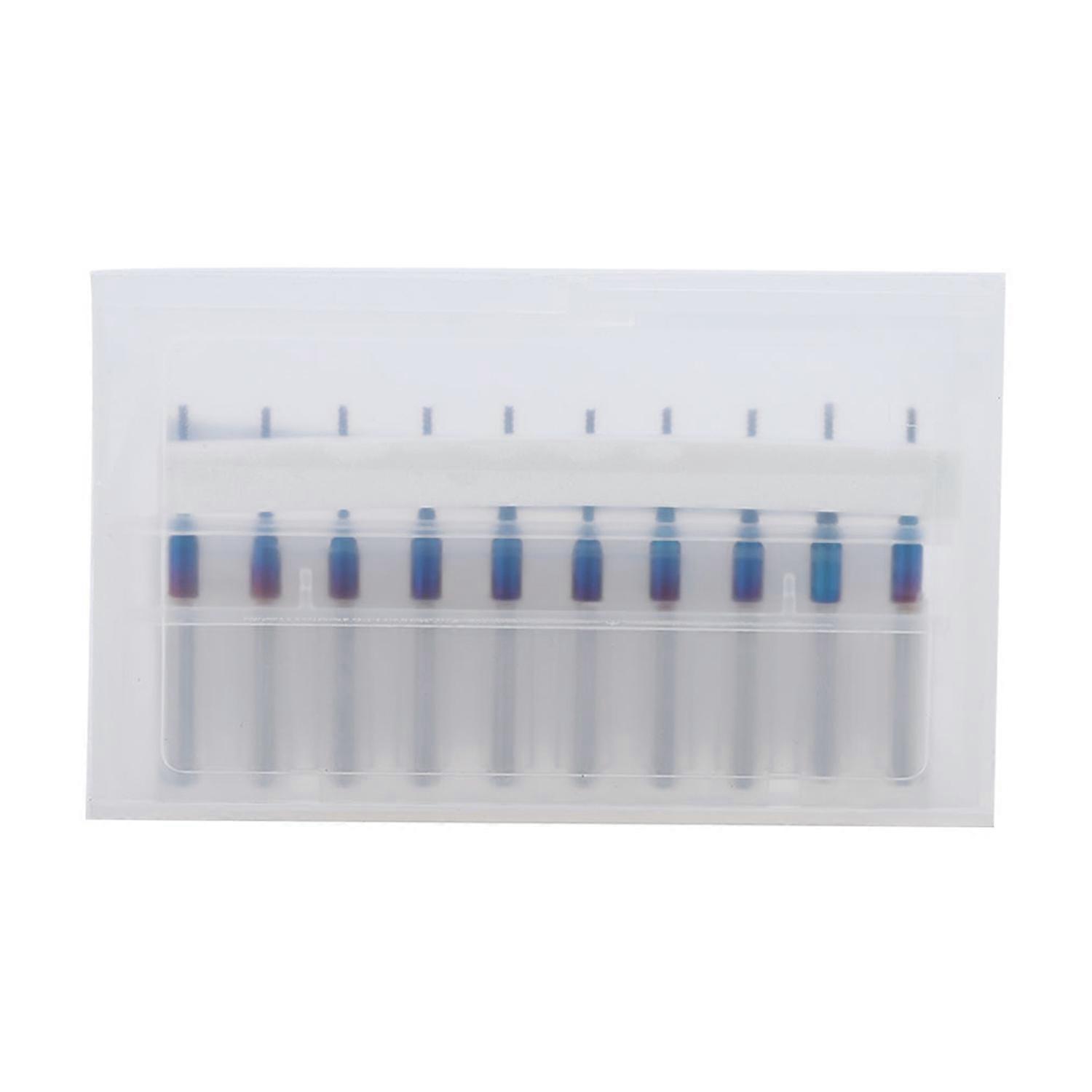 10pcs Carbide Router Cutting Bit Blue Corn End Mill Engraving Bit for CNC PCB Machinery (1.0mm)