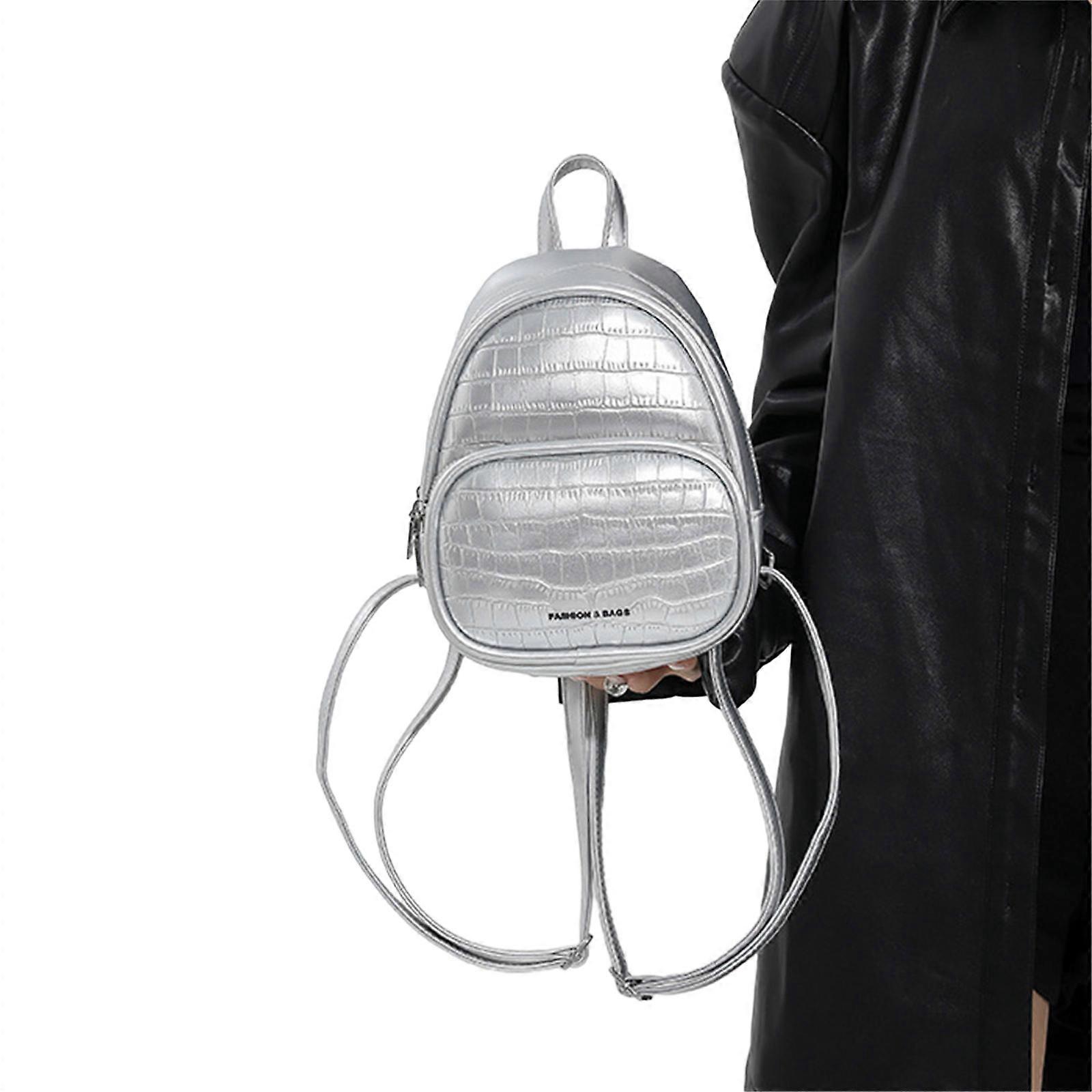 Stylish Lightweight Backpack Durable and Versatile Daypack Casual School Bag for Students and Working Individuals  Silver