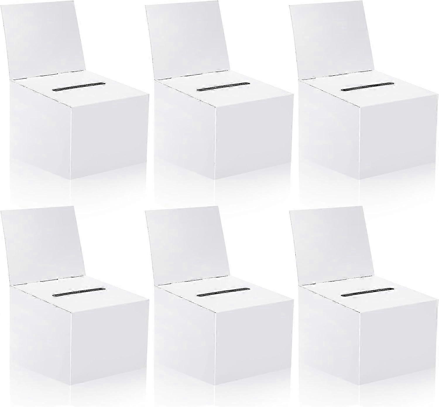 6 Pcs Raffle Boxes Voting Boxes Ballot Boxes Cardboard Boxes Storage Organizers Present Boxes