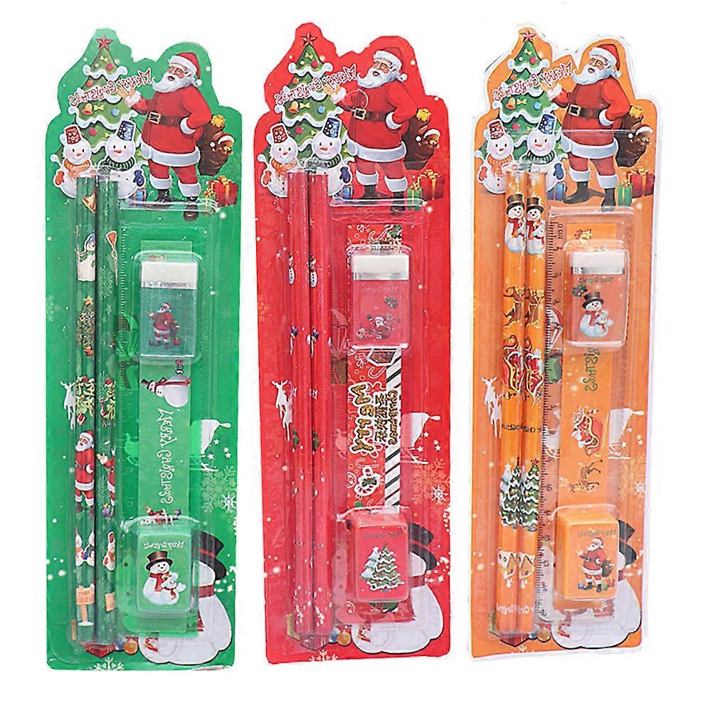 Christmas Theme Stationery 5-Piece Set for Kids with 3Sets