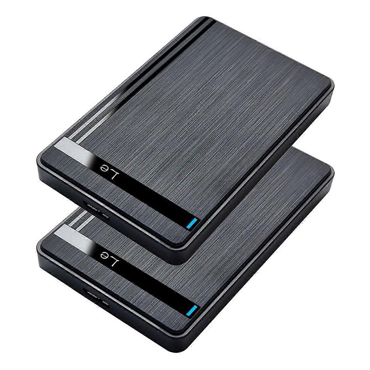 2Pcs 2.5in HDD SSD Enclosure for Laptap Desktop PC Data Transfer