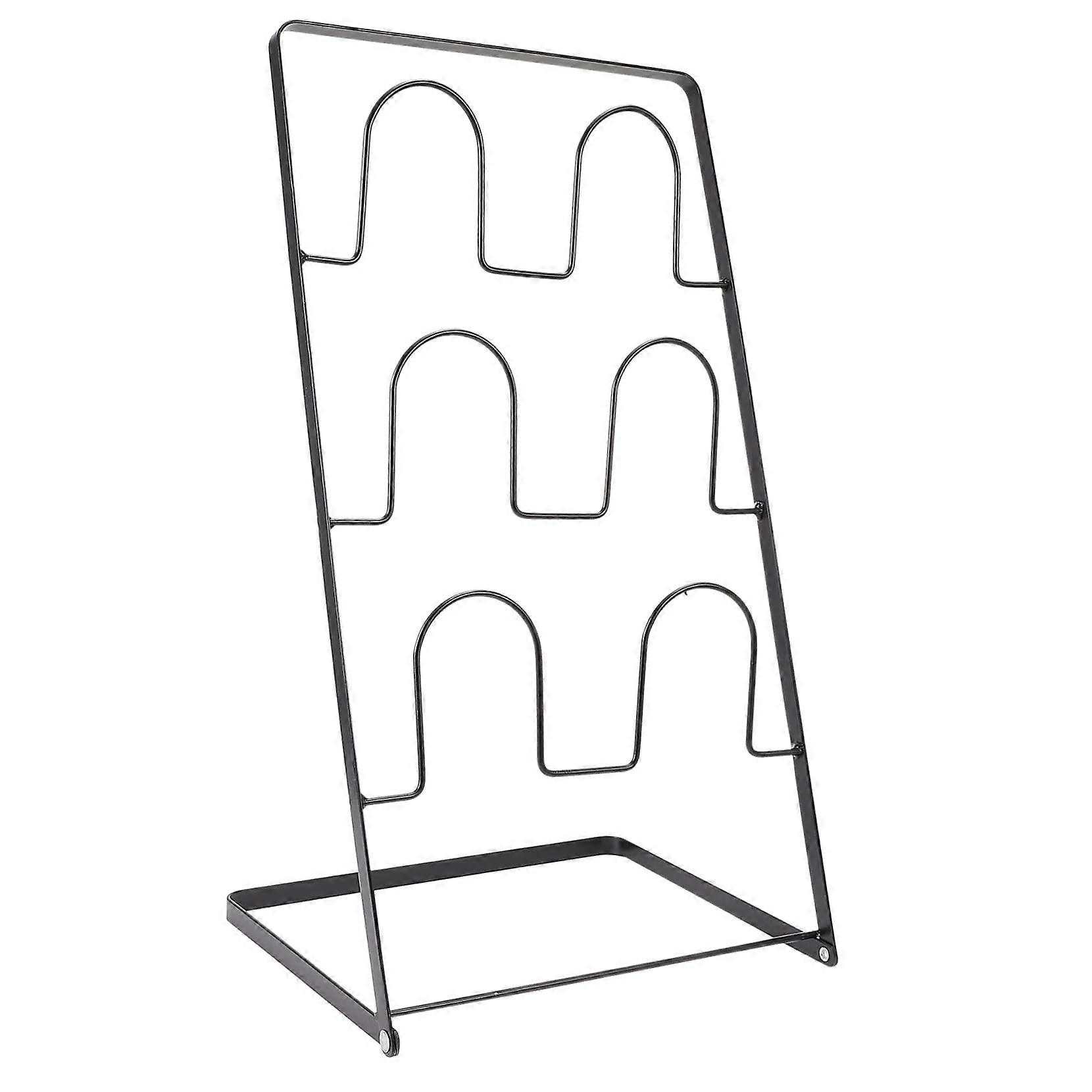 Slipper Rack MultiLayer Iron Storage Shelf with Rotatable Base for Bathroom Space Saving Organizer