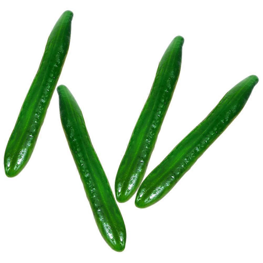 Simulation Cucumber Models Commercial Display Lifelike Design Foams 4Pcs