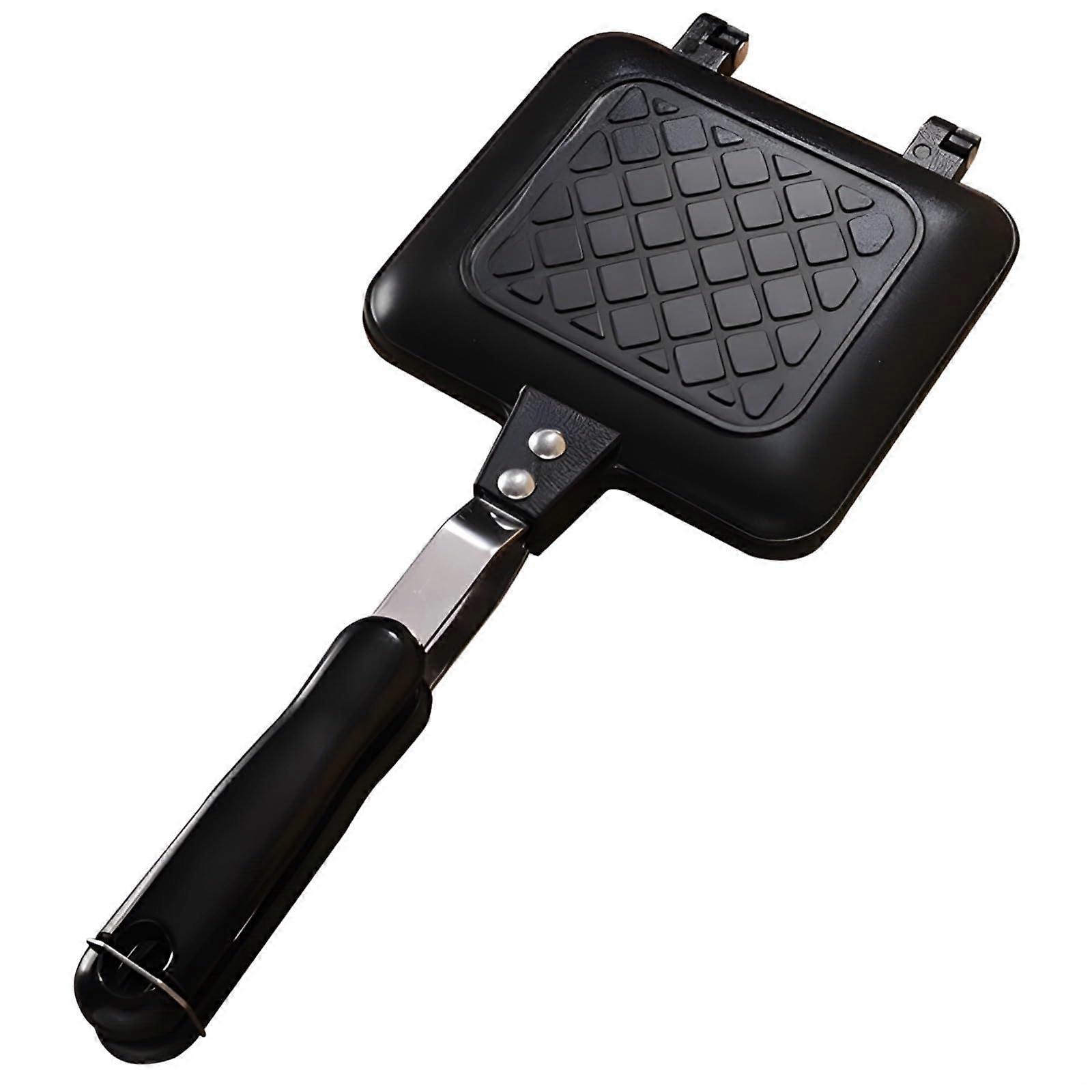 Panini Press DoubleSided Nonstick Stovetop Grill with Even Heat Distribution for Camping and Home