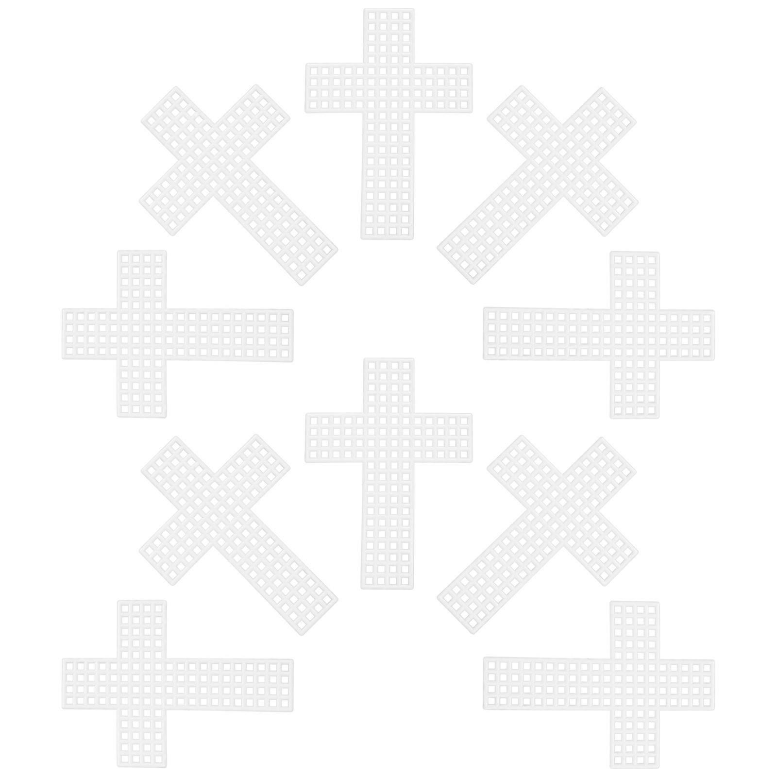 3D Embroidery Mesh Canvas Sheets for Cross Stitch 10Pcs Plastic White Sheets