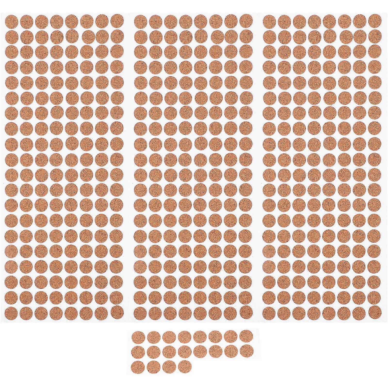 Soft Cork Pads Self Adhesive for Vibration Reduction 500Pcs Round Grip Pads