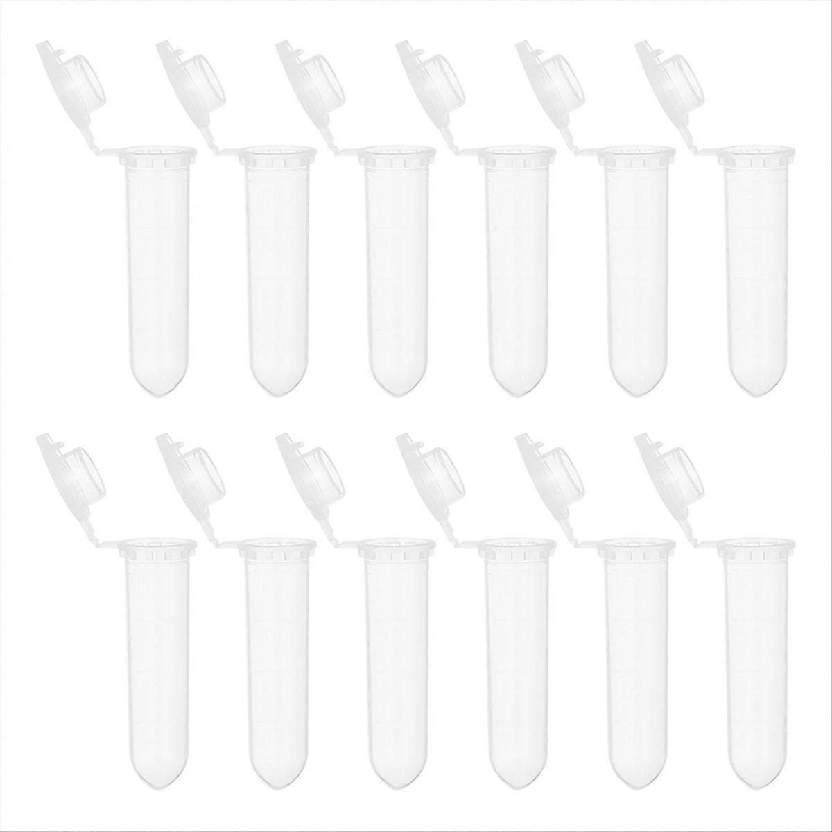 2ML 1000 Pcs Round Bottom Centrifuge Tube with Snap Cap, Transparent