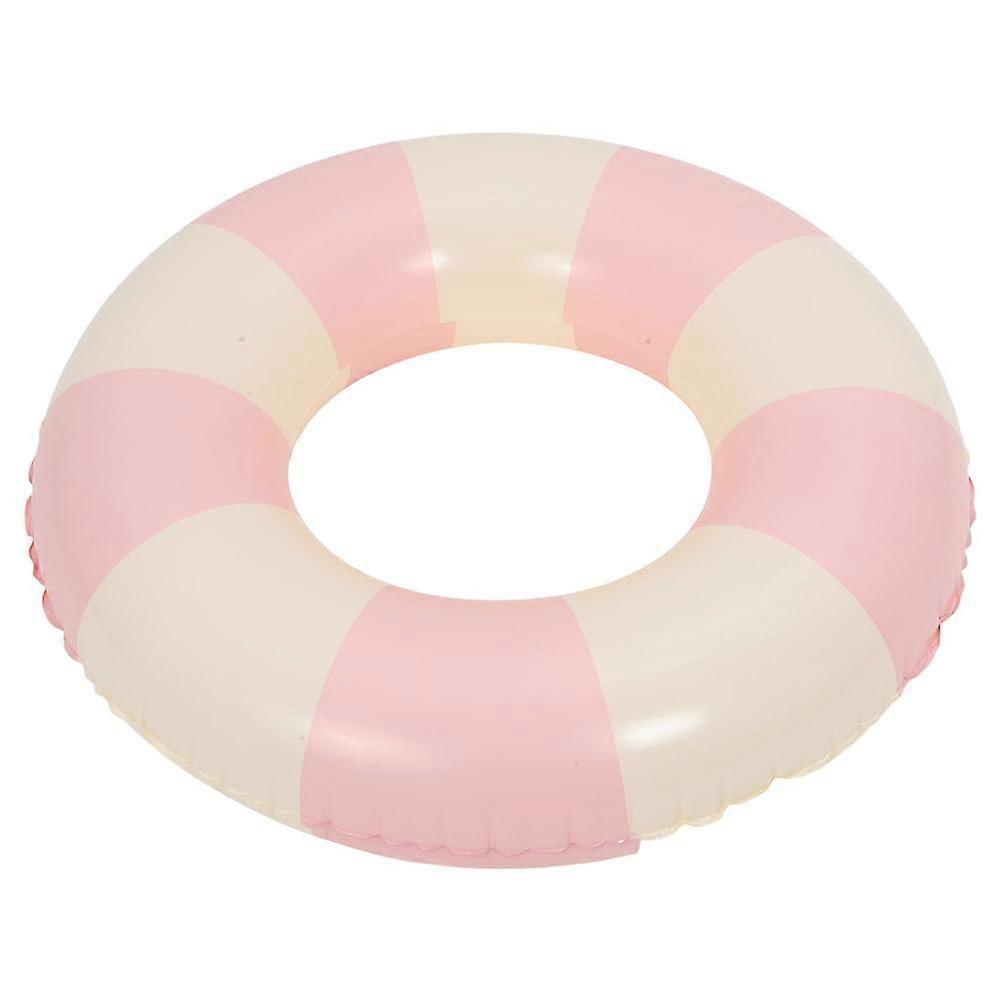 Inflatable Swim Ring for Adults, Durable PVC Pool Float with Vibrant Striped Design for Summer Parties