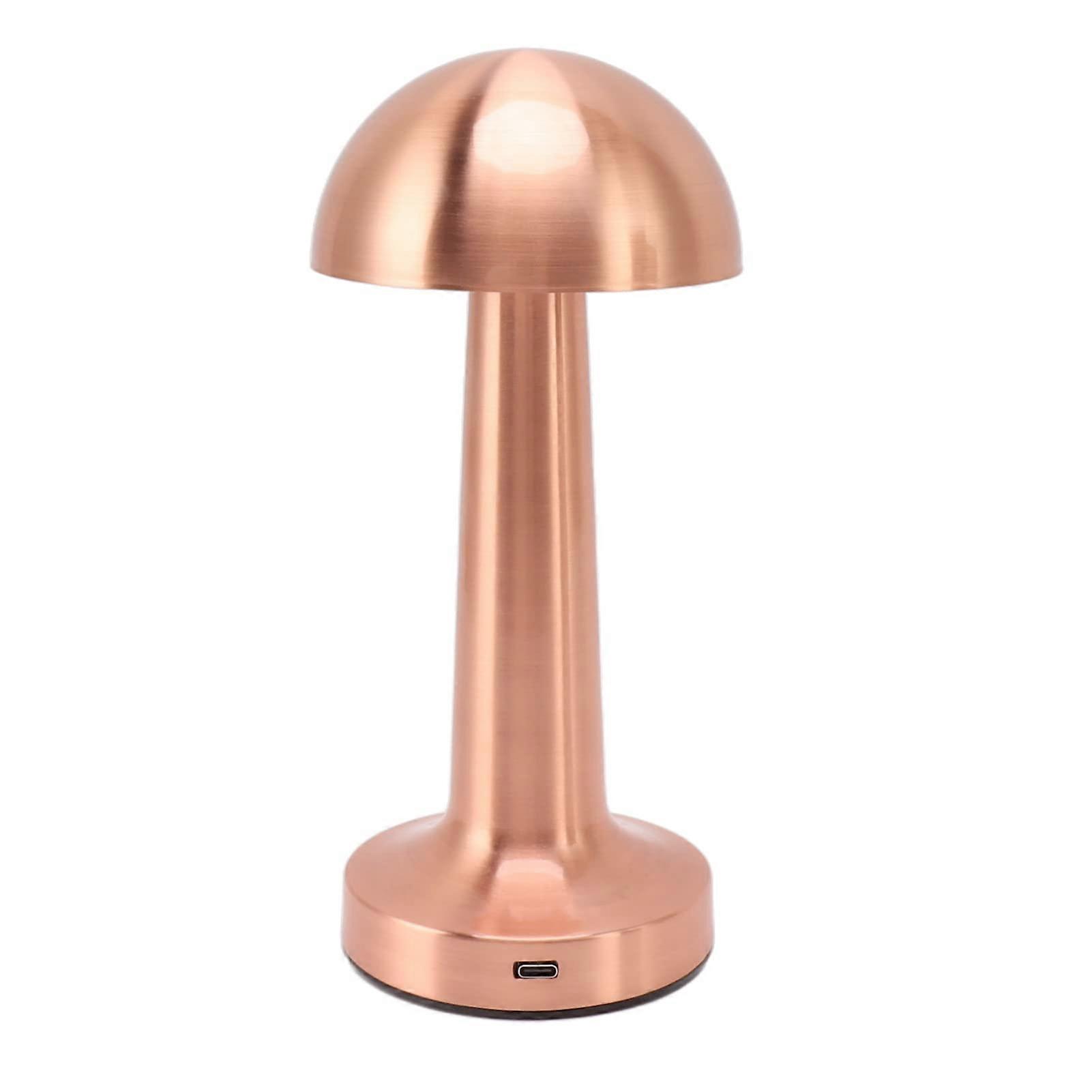 Mushroom Table Lamp Rechargeable LED Cordless Light with Touch Dimming for Bedroom and Desk