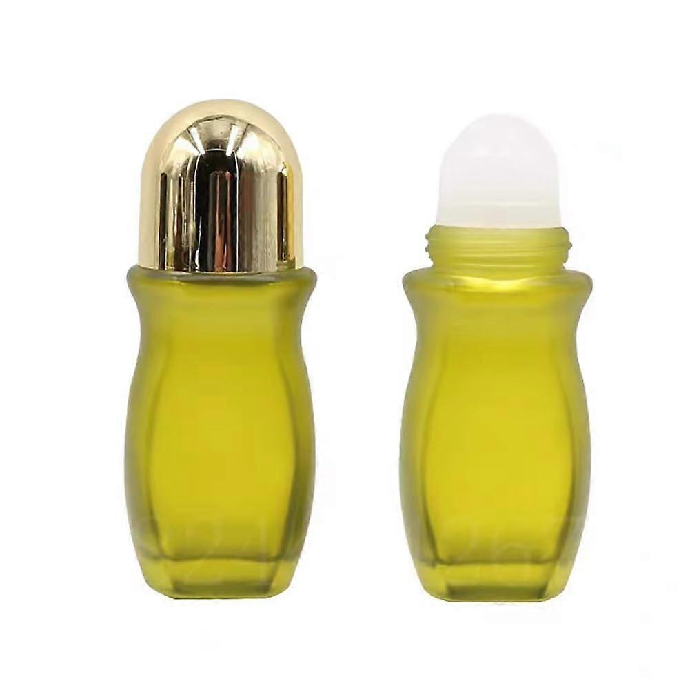 2PCS 50ml Glass Roller Bottles for Deodorant, Refillable Roll On Containers for Essential Oils
