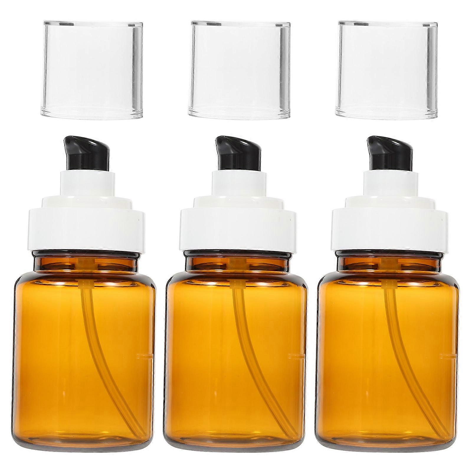 60ml Empty Pump Bottles 3 Pack Cosmetic Containers for Essential Oils Portable Travel Bottles