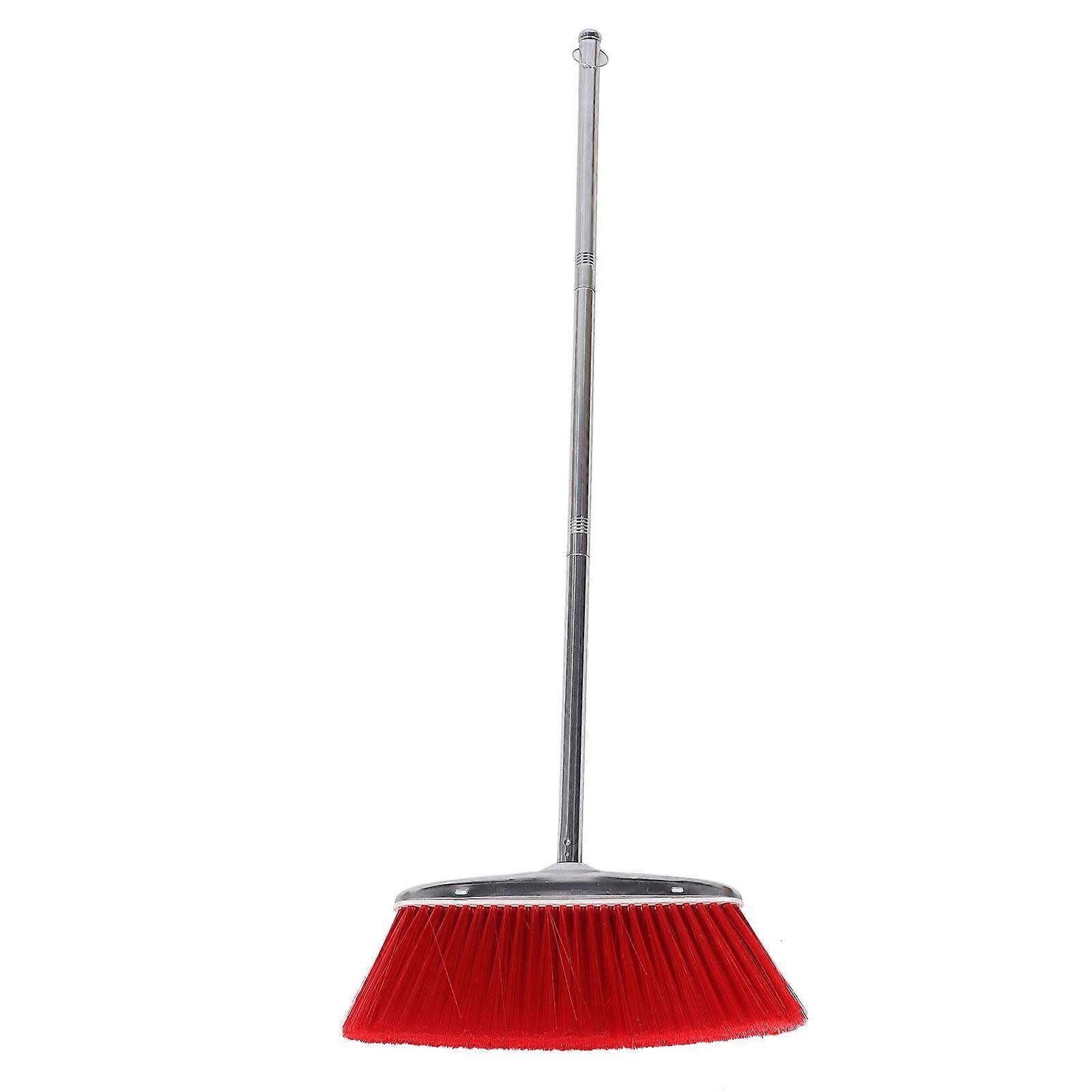Red Flooring Scraper Long Handle Heavy Duty Garbage Cleaning Broom Office