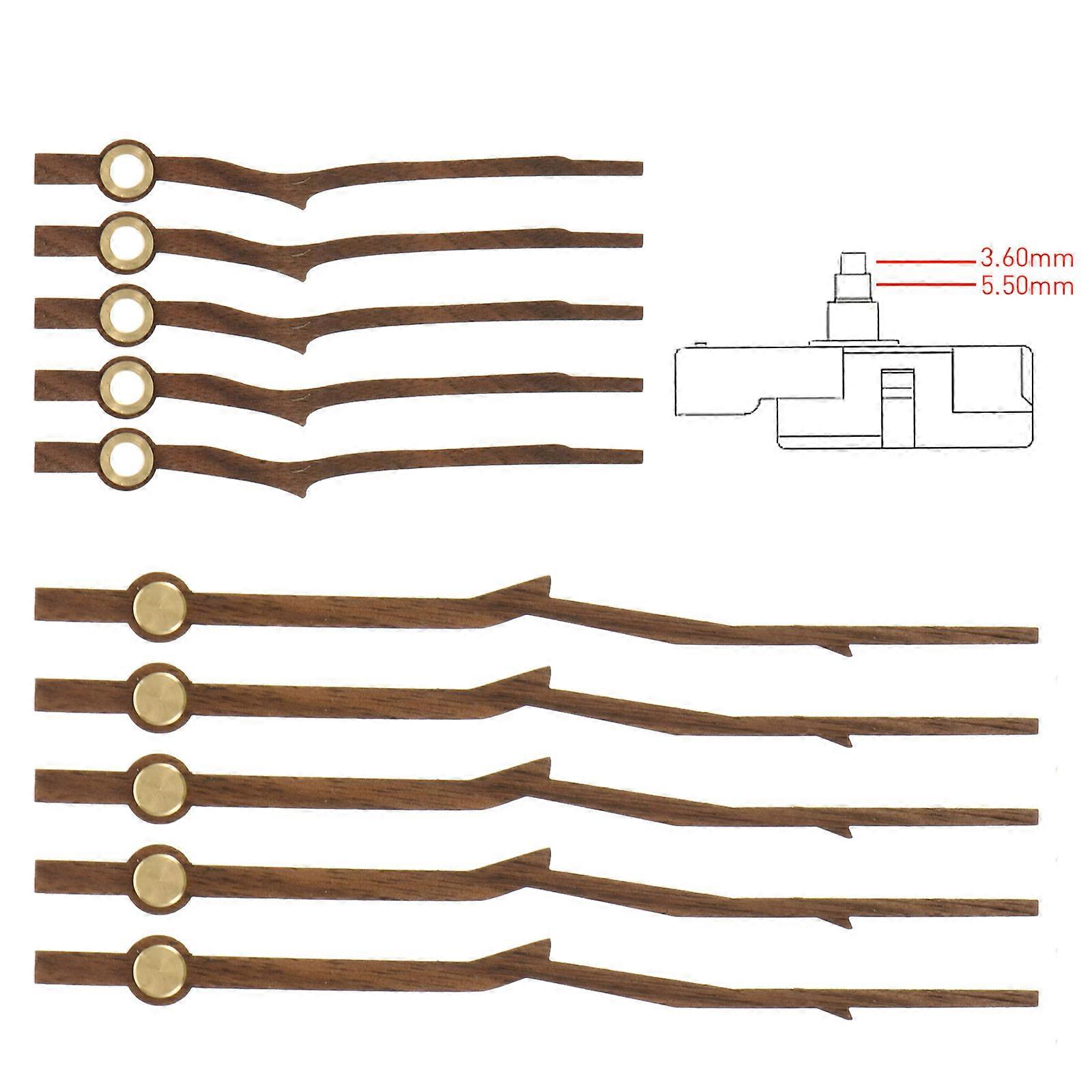 Wooden Clock Pointer for Replacement 5Sets Durable DIY Clock Hands