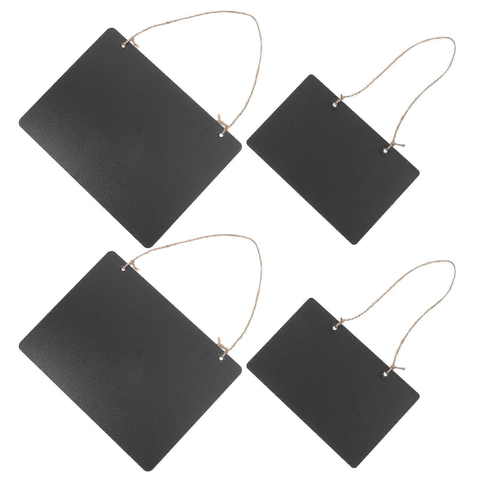 Double Sided Hanging Chalkboard Wooden Erasable Message Board 4Pcs
