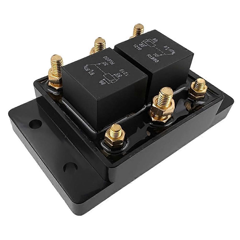 12V 80A Forward and Reverse Relay Module with 6 Studs Waterproof for Tarp Winch Motors Replaceable ATP0110 Relay