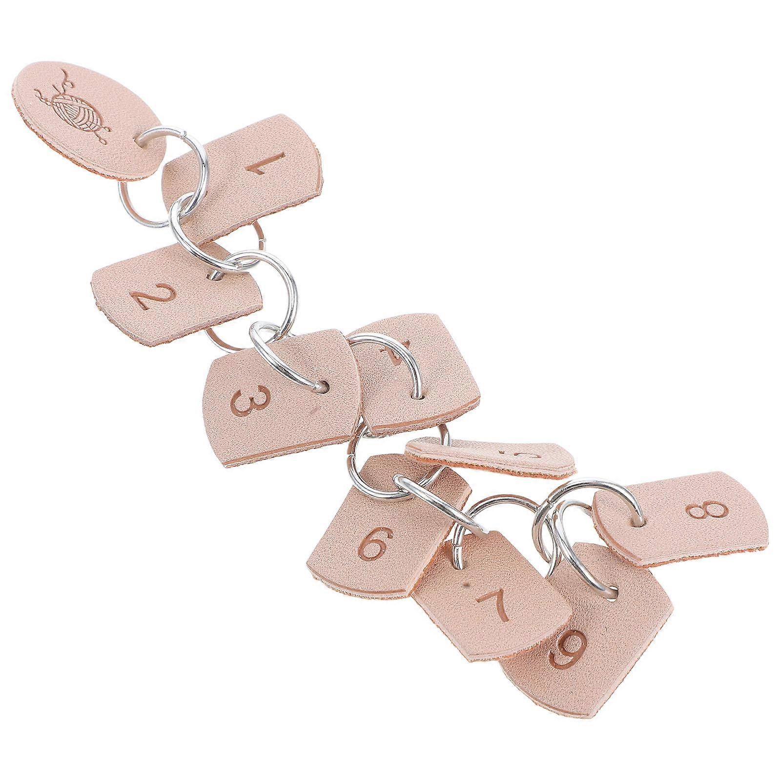 PU Numbered Stitch Marker for Knitting Row Counting Pack