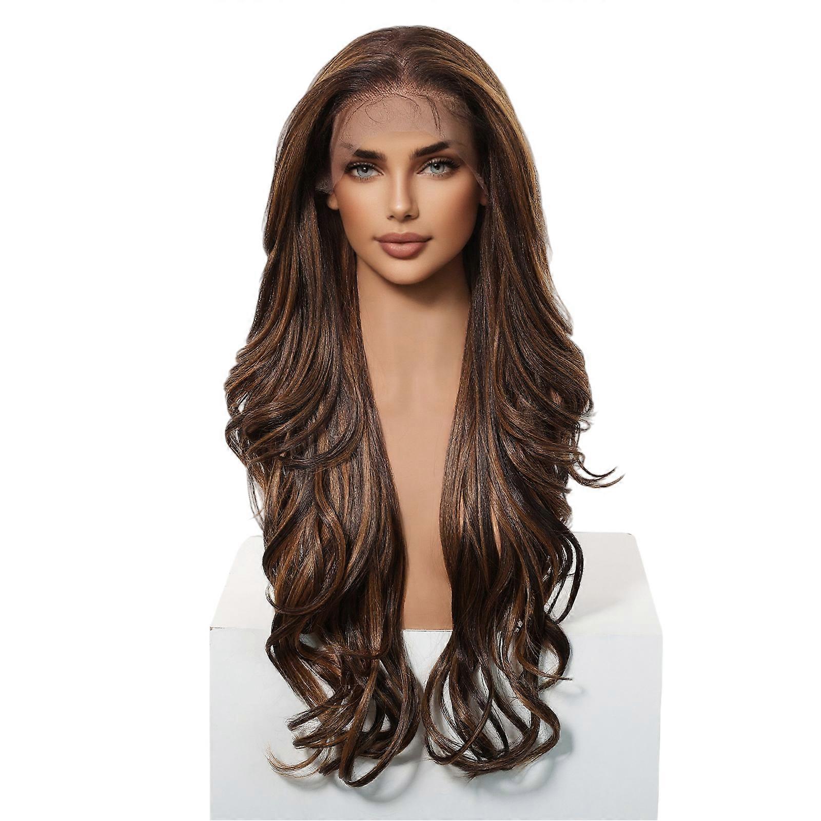 13x6 Free Parting Natural Soft Wavy Synthetic Wig for Women with Baby Hairs – for Daily Use