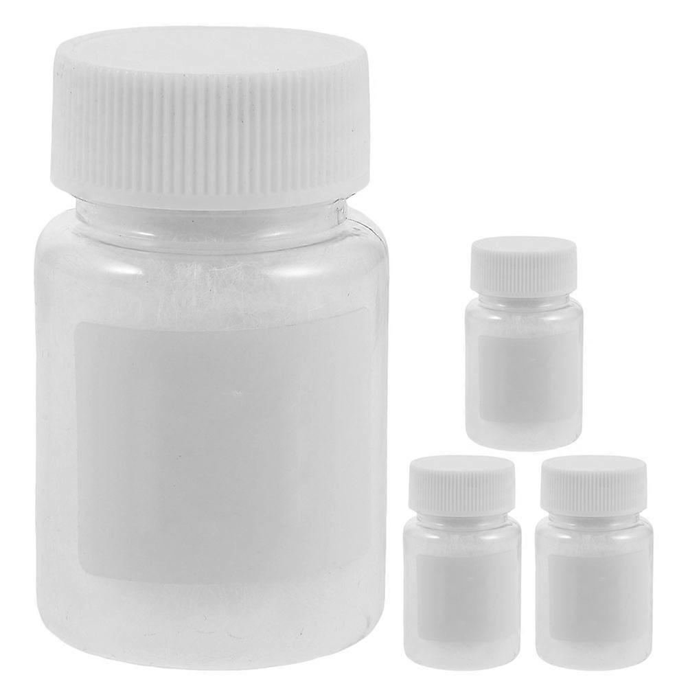 Plush Flocking Powder Material for DIY Craft Projects 4Pcs White Soft Texture