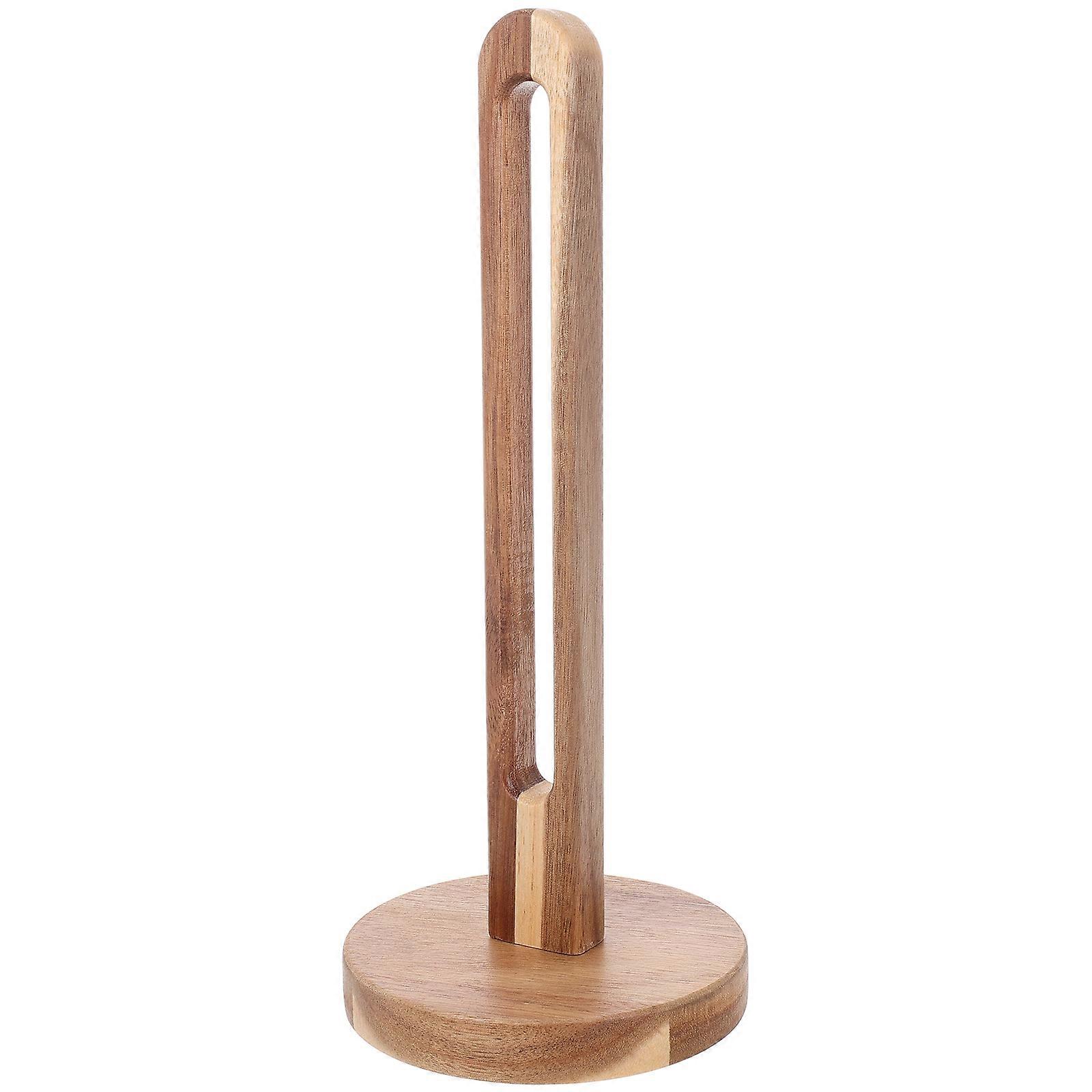 Solid Wood Paper Towel Holder for Holding Brown Kitchen Accessory