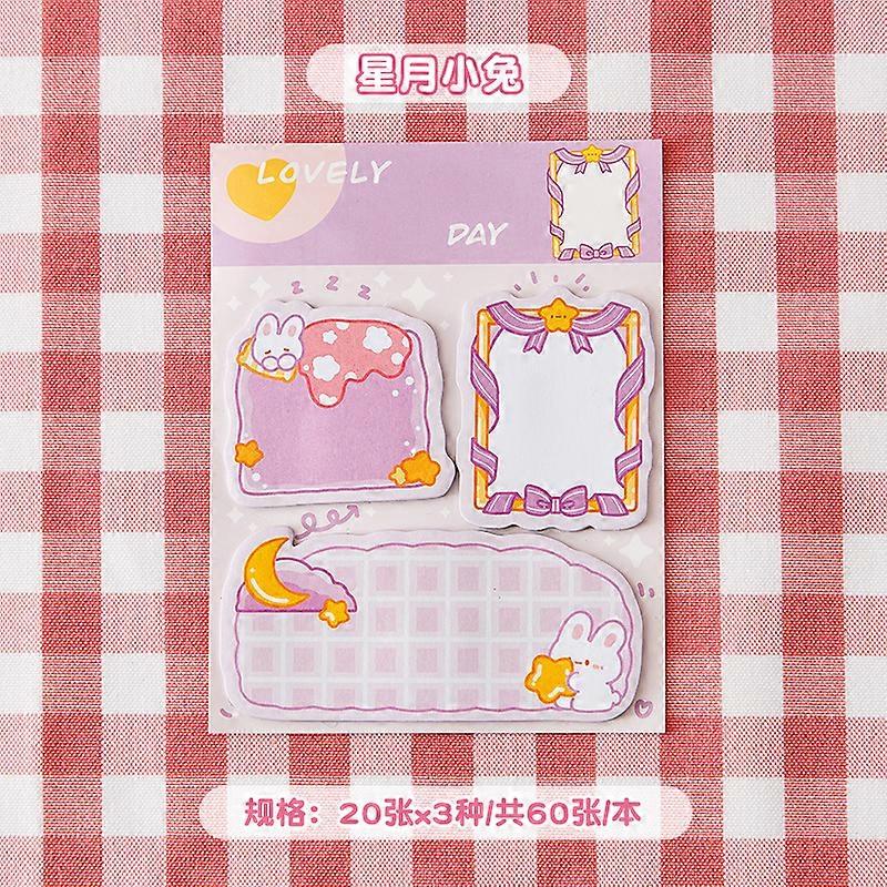 Cartoon Creative Combination Sticky Notes, High-value  Memo Pad, Cute, N Times Sticky Notes Decorative Message Posts Stationary