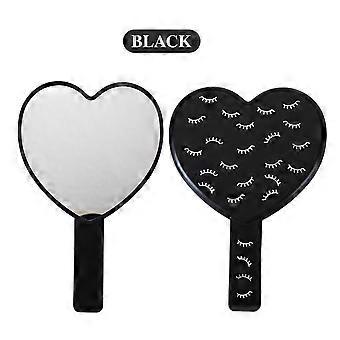 High Definition Heart Shaped Hand-held Vanity Mirror with Handle Portable Vanity Mirror Hand Mirror SPA Salon Compact Mirrors