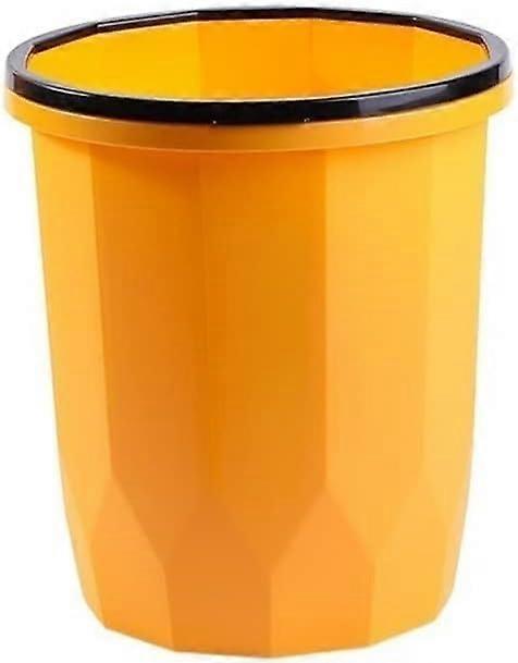 Nordic Style Durable PP Trash Can with Secure Pressure Ring, Medium Waste Bin for Home and Office
