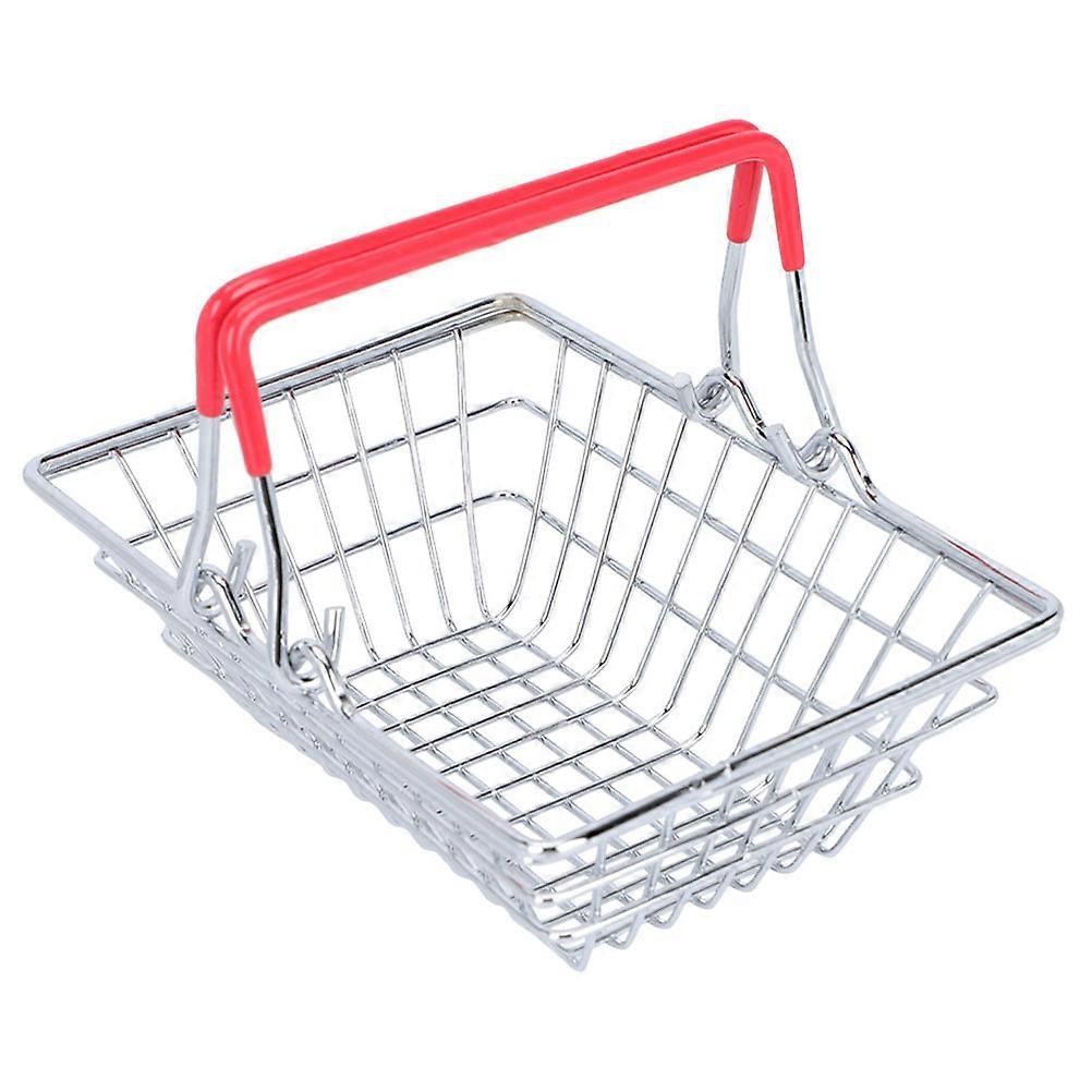Mini Shopping Basket With Handles For School Use Small Wire Multi 1Pack