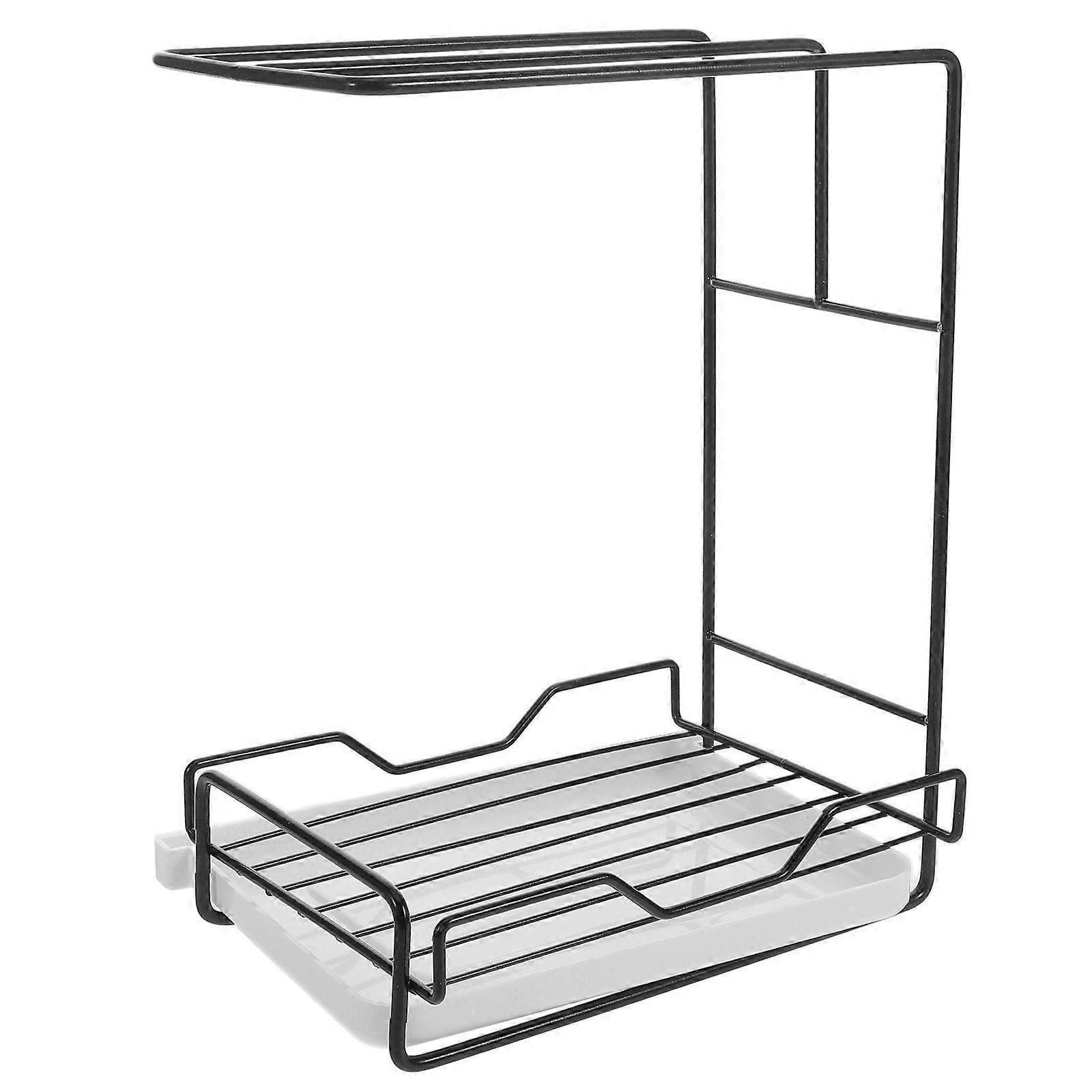 Kitchen Sponge Holder for Sink Hanging Metal Rack Organizer