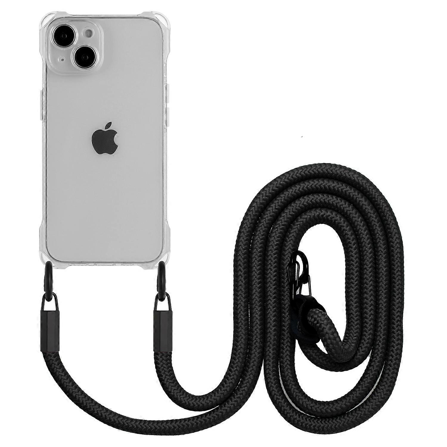 For iPhone 14 Plus Case Shockproof TPU Cell Phone Cover Shell with Hanging Rope