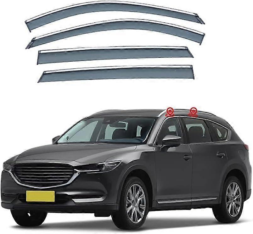 Car Wind Deflectors for Mazda CX8 20192022 Rain Guards Window Visors Rainproof Ventilation