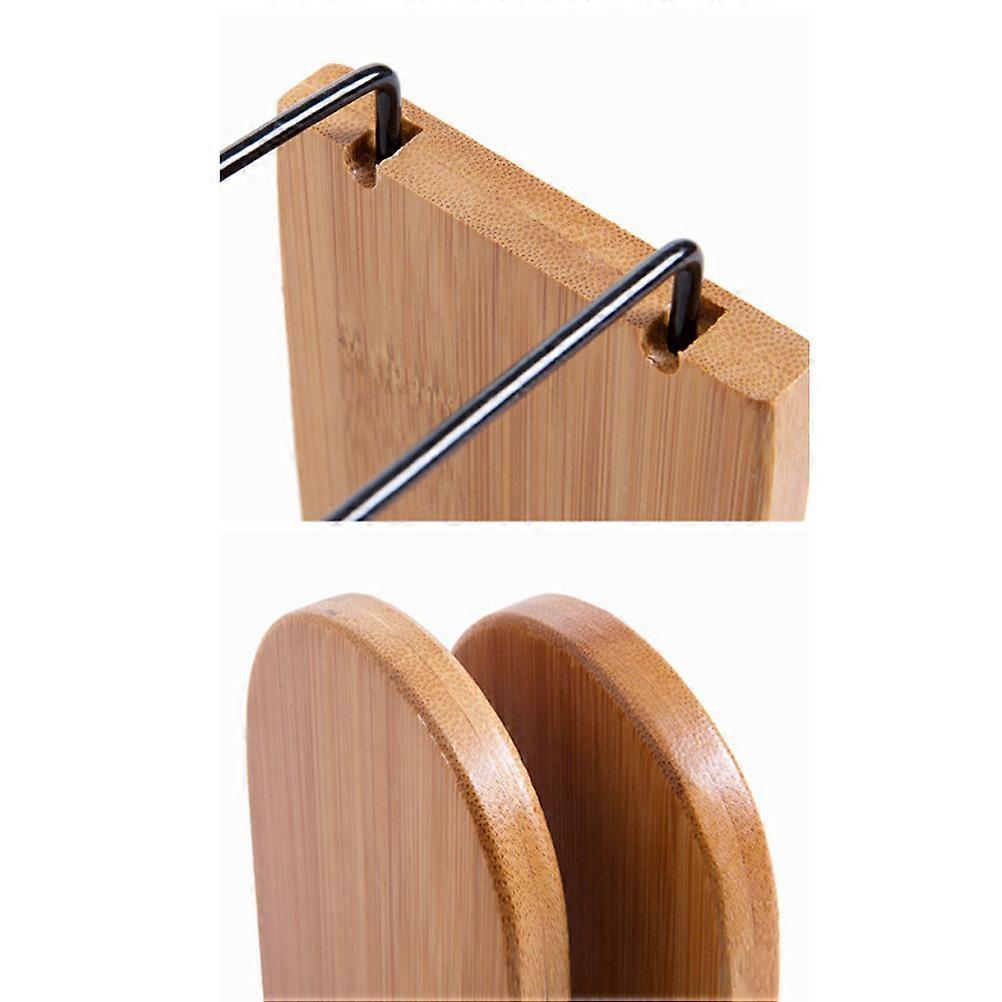 Bookends Bamboo Desktop Book Storage for Organization 1Pcs Retractable Frame