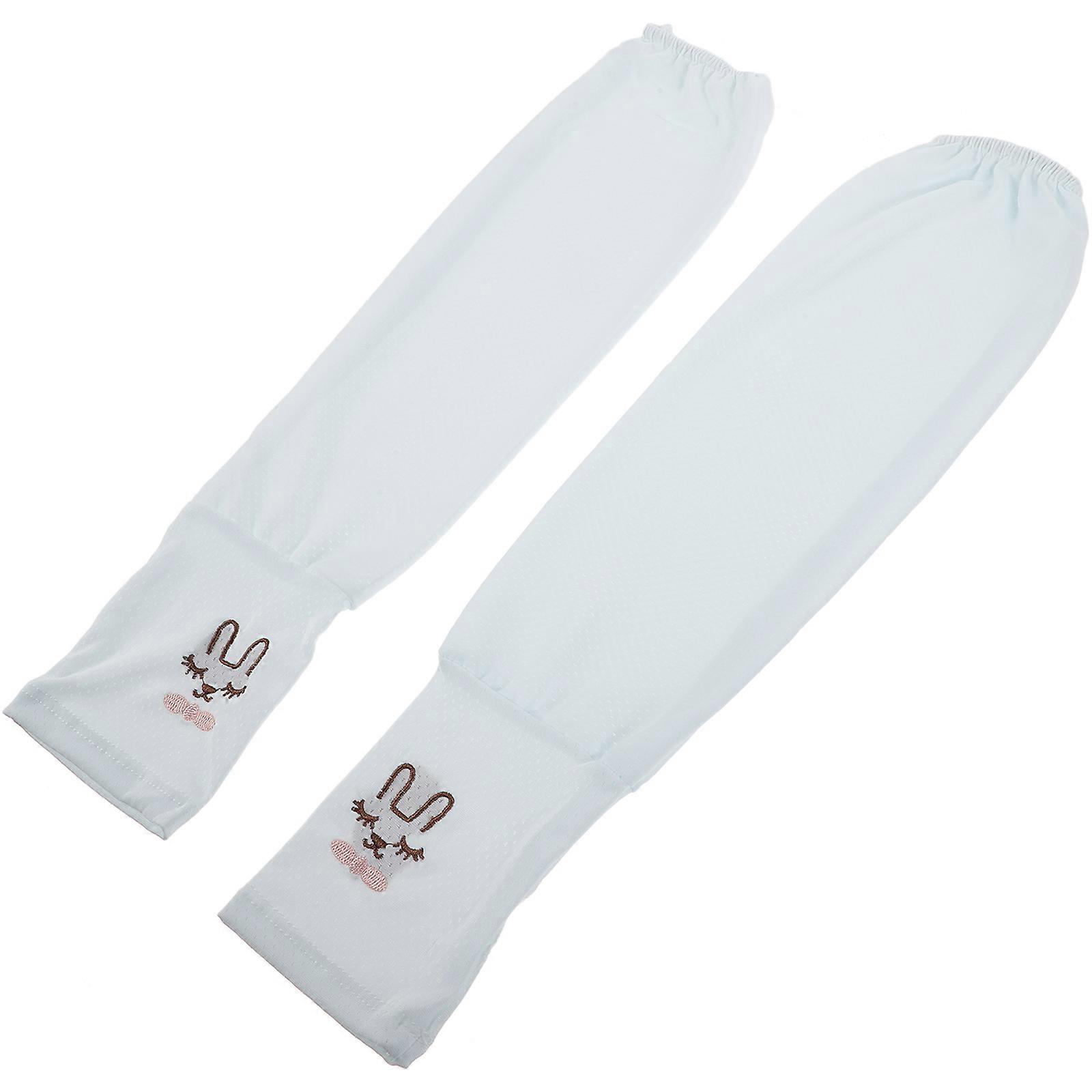 Protective Arm Sleeve for Outdoor Use 1Pair Sky-Blue Elastic